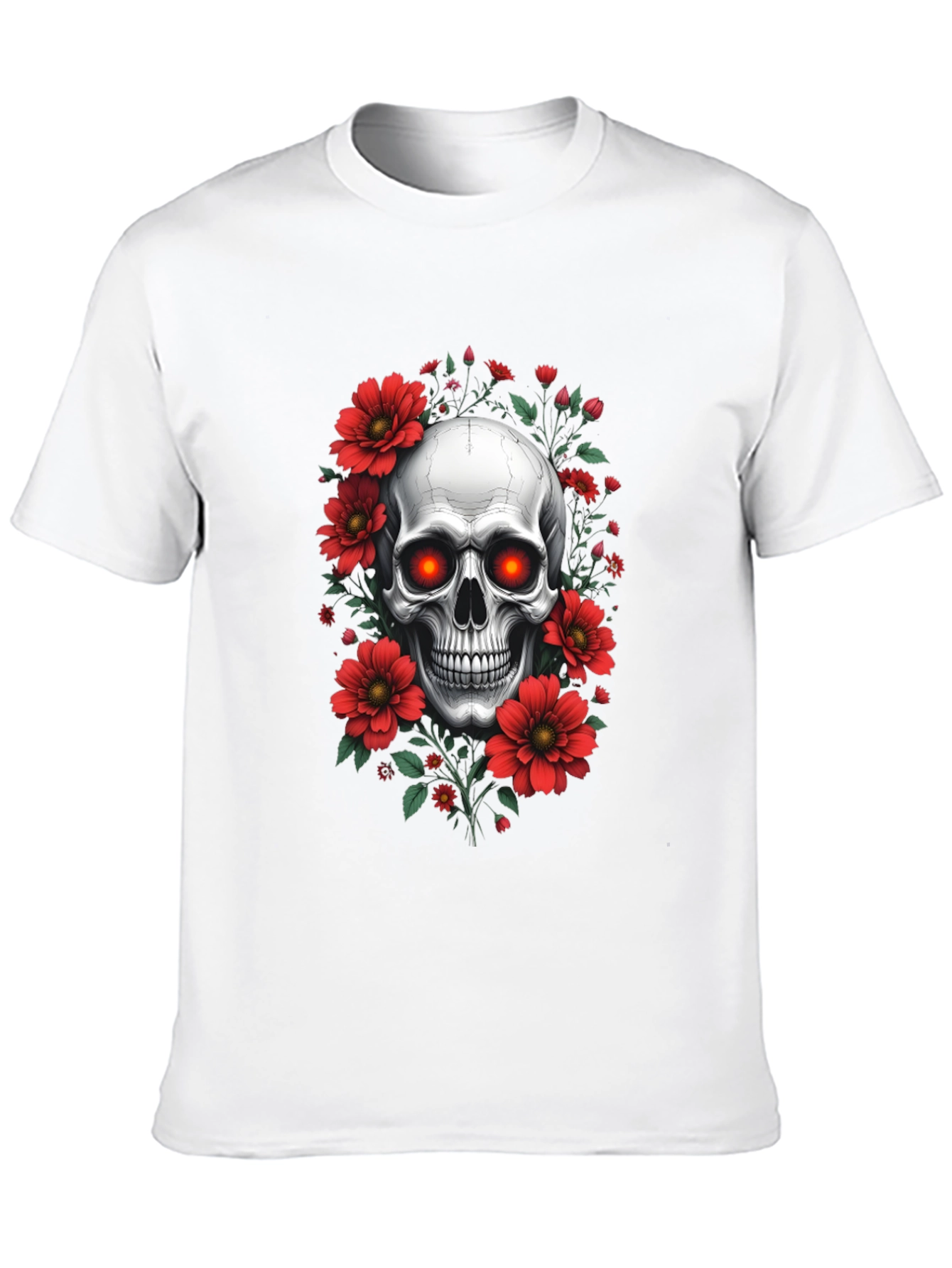 Skull & Floral Graphic Tee