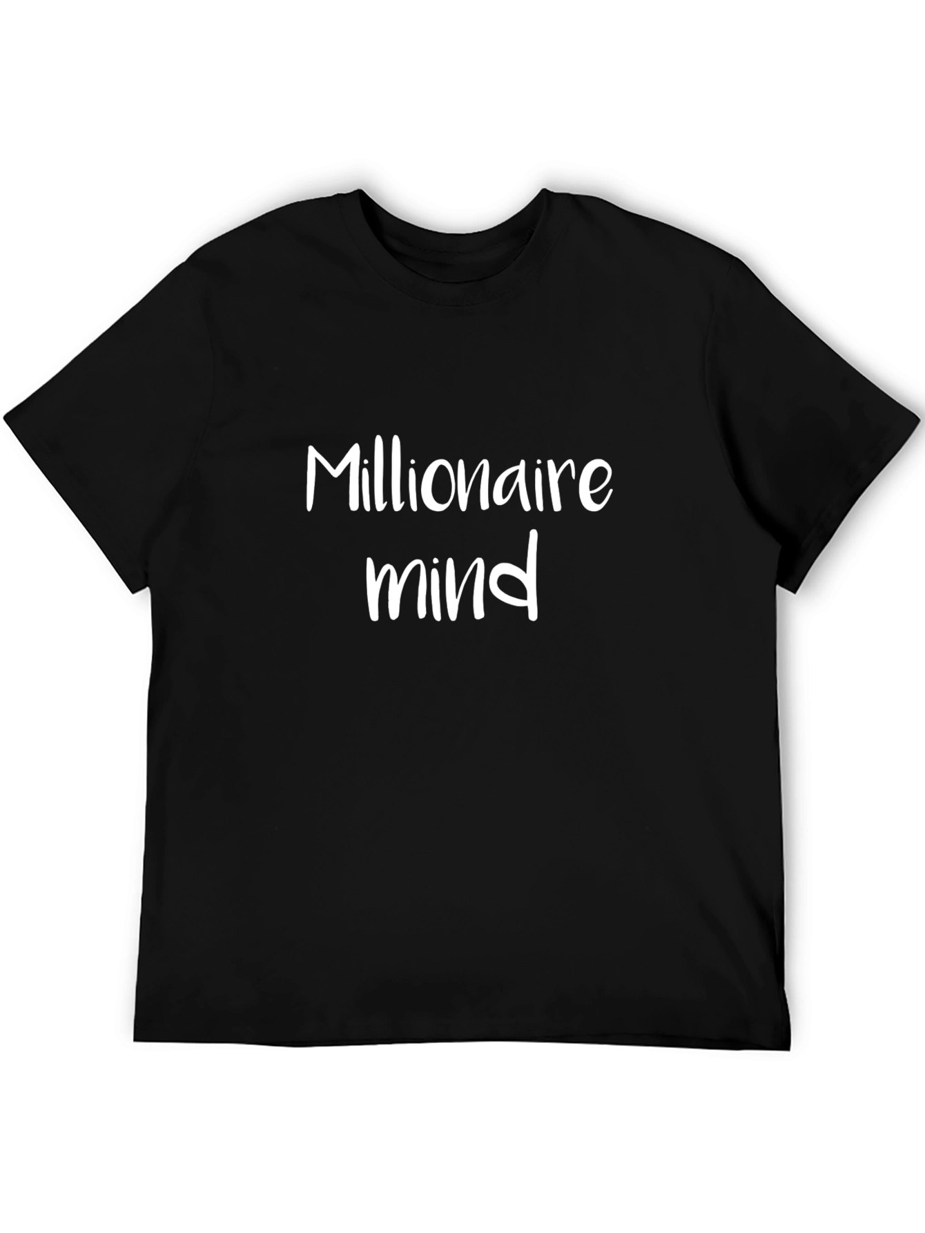 Millionaire Mind Graphic Tee - Stylish Black T-Shirt