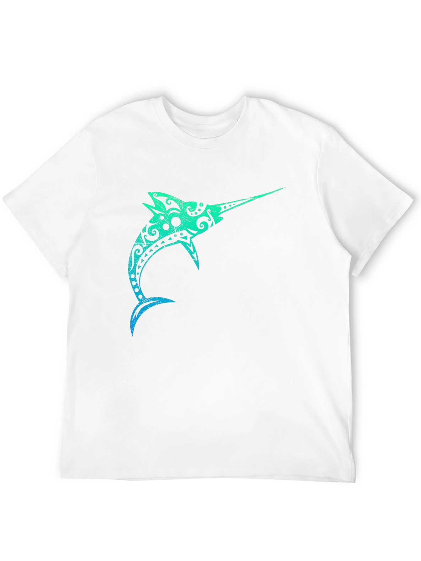 Tribal Marlin Graphic Black T-Shirt