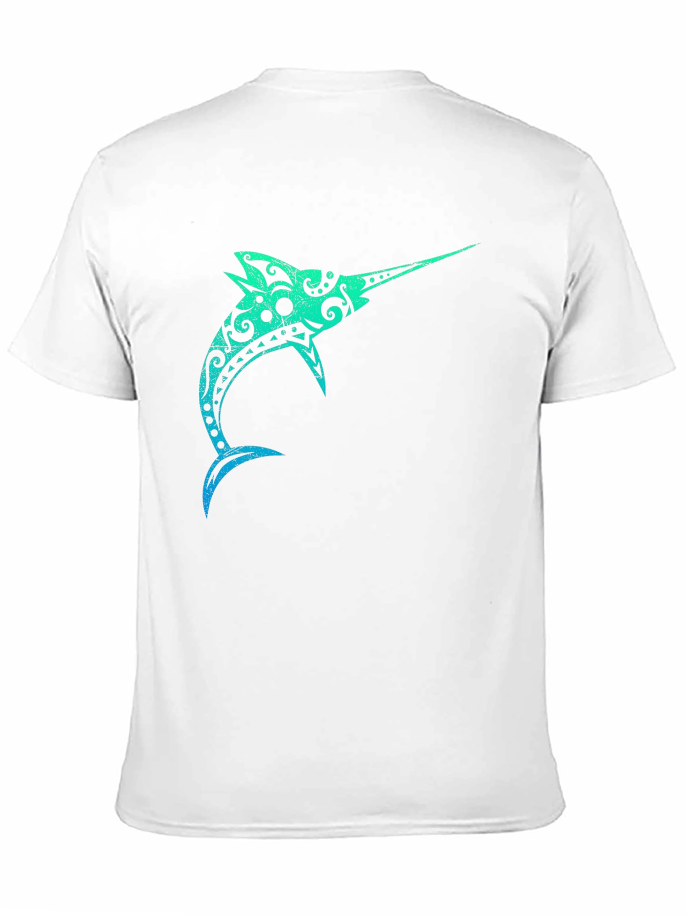 Tribal Marlin Graphic Black T-Shirt