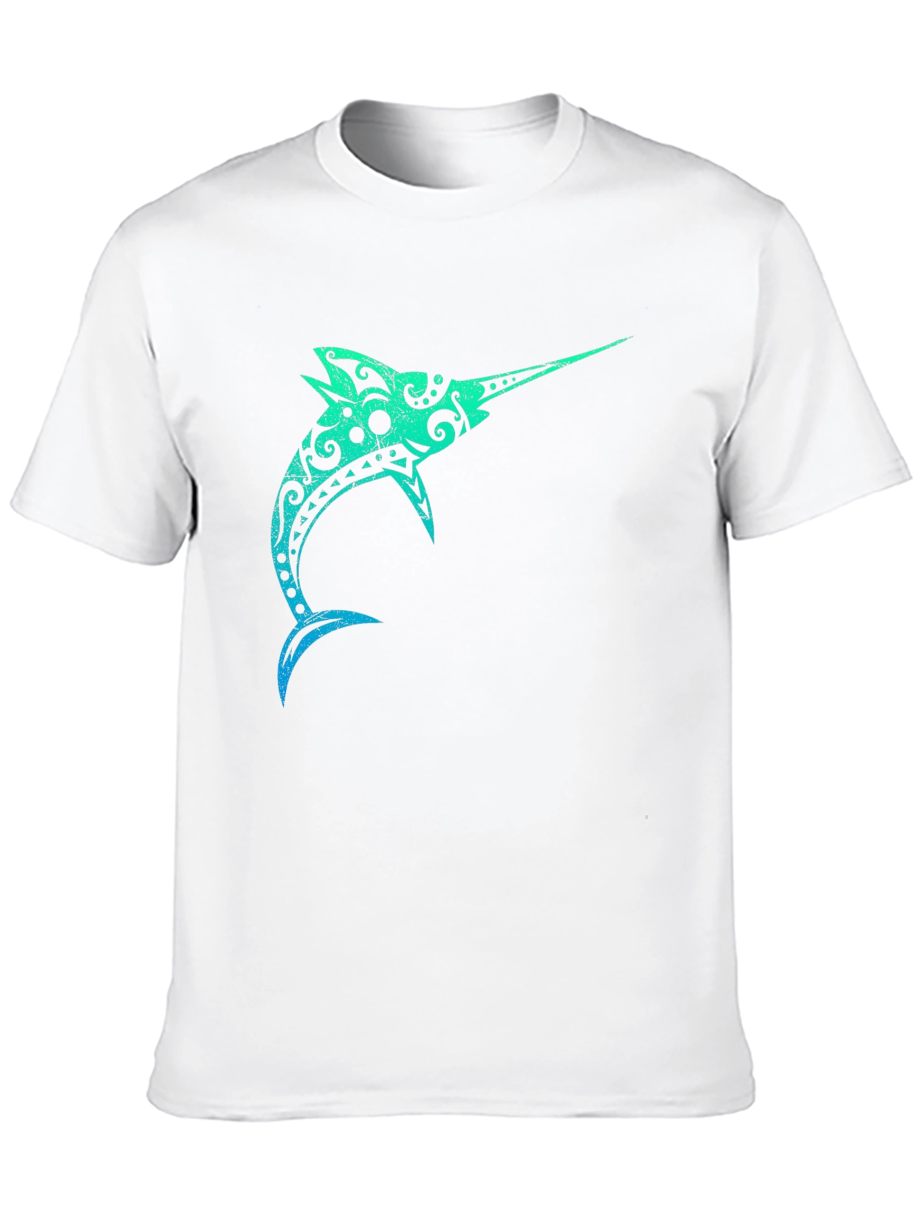 Tribal Marlin Graphic Black T-Shirt