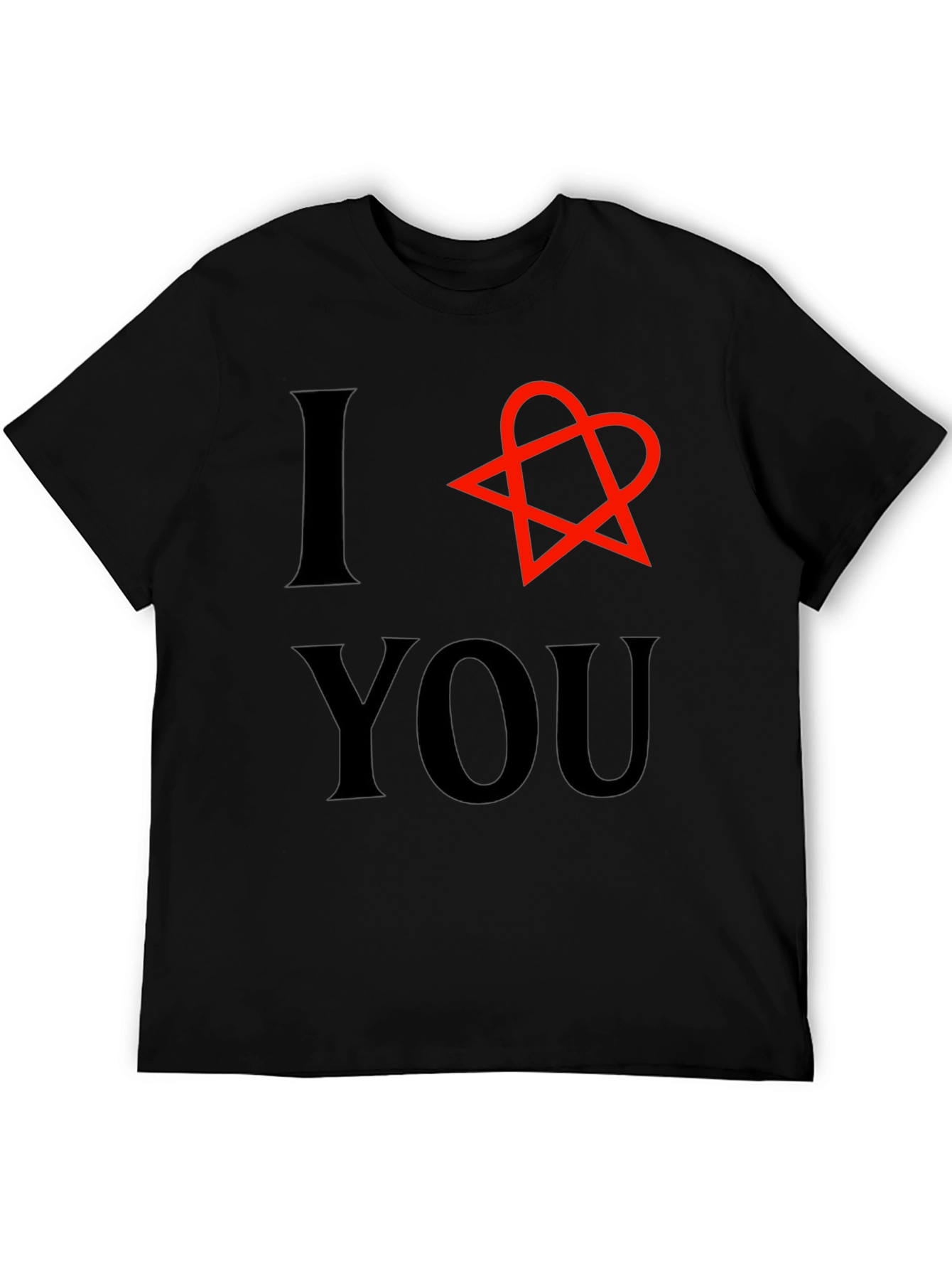 I Heart You T-Shirt - Black Cotton Graphic Tee