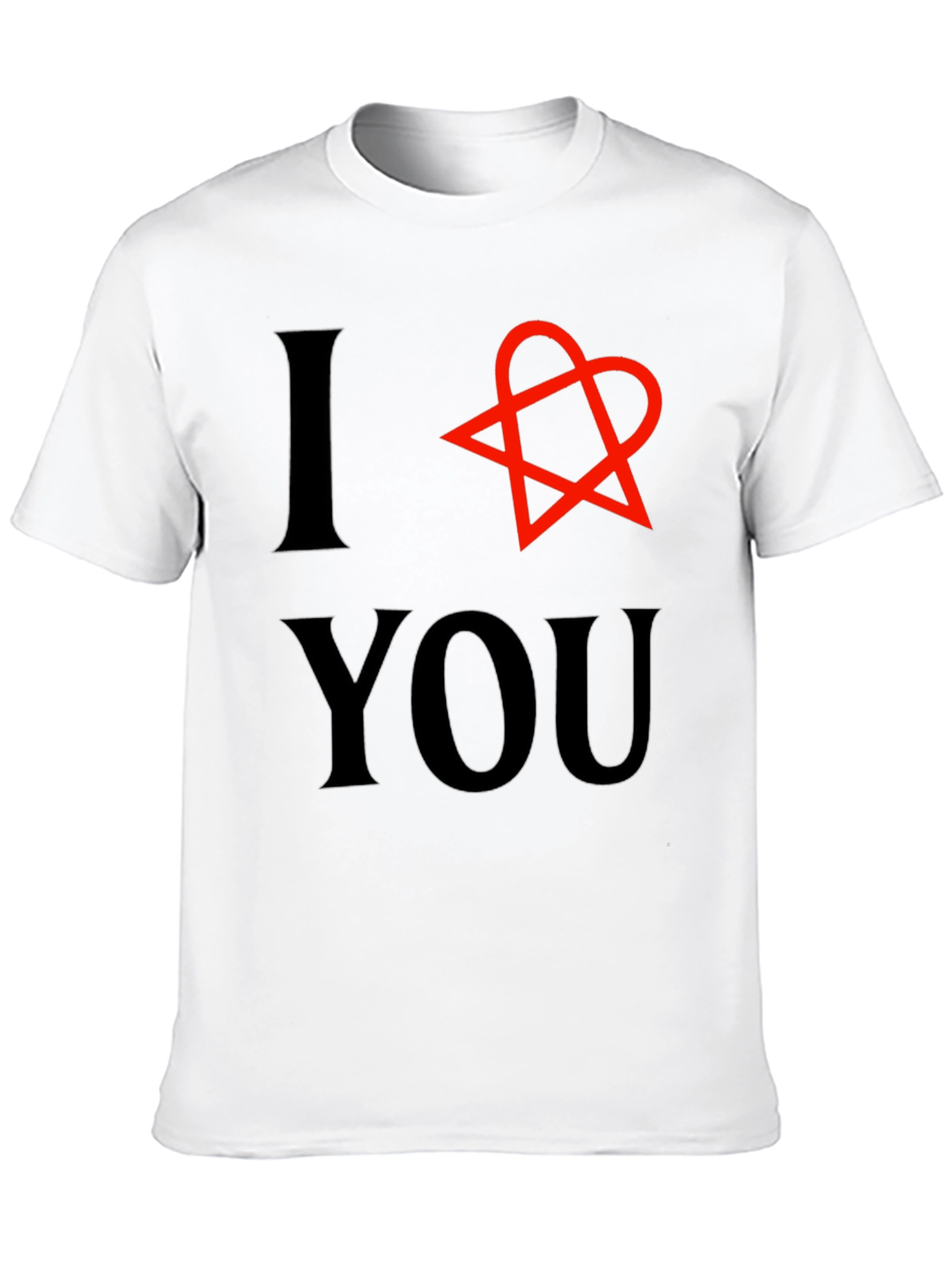 I Heart You T-Shirt - Black Cotton Graphic Tee