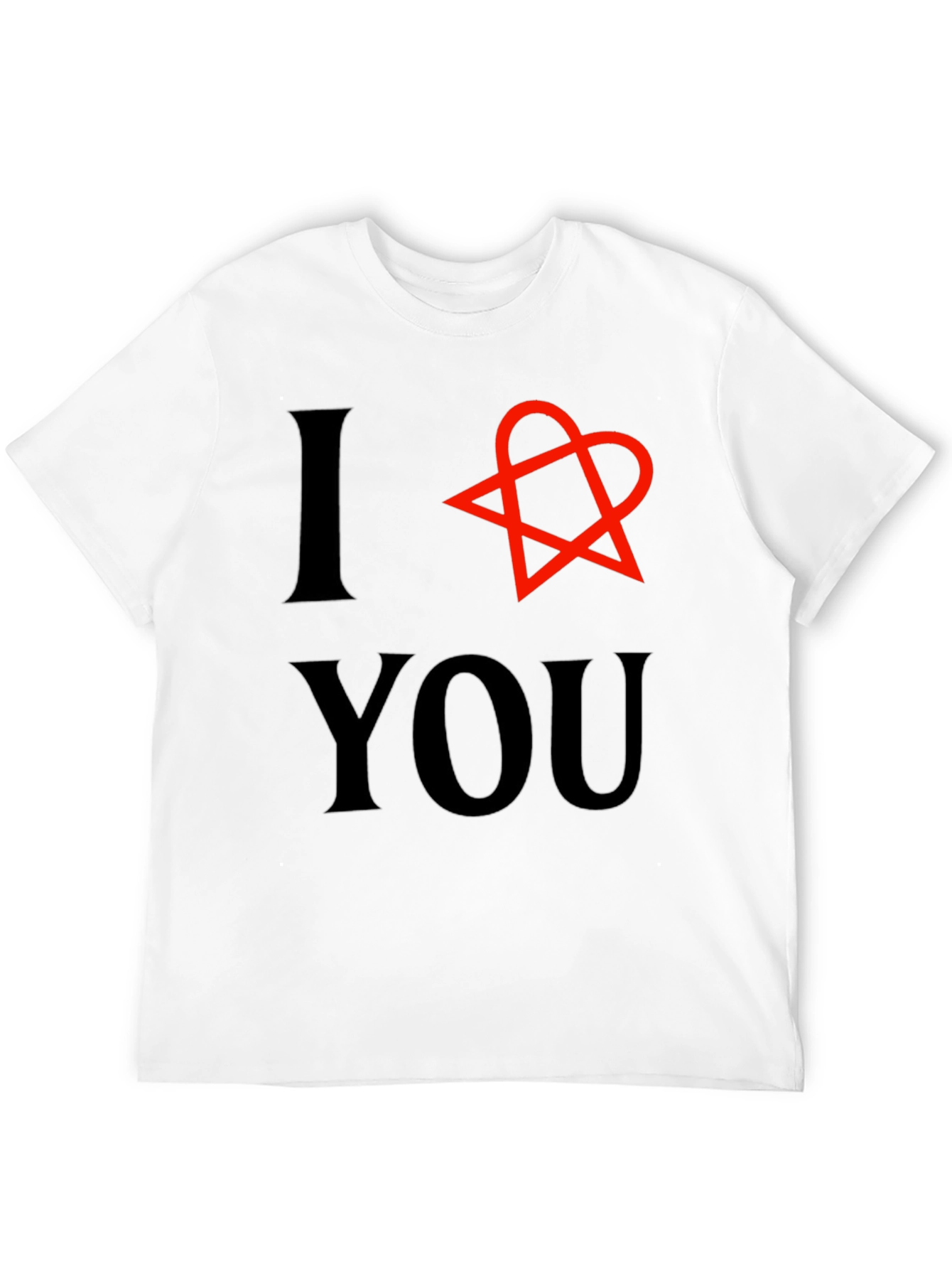 I Heart You T-Shirt - Black Cotton Graphic Tee