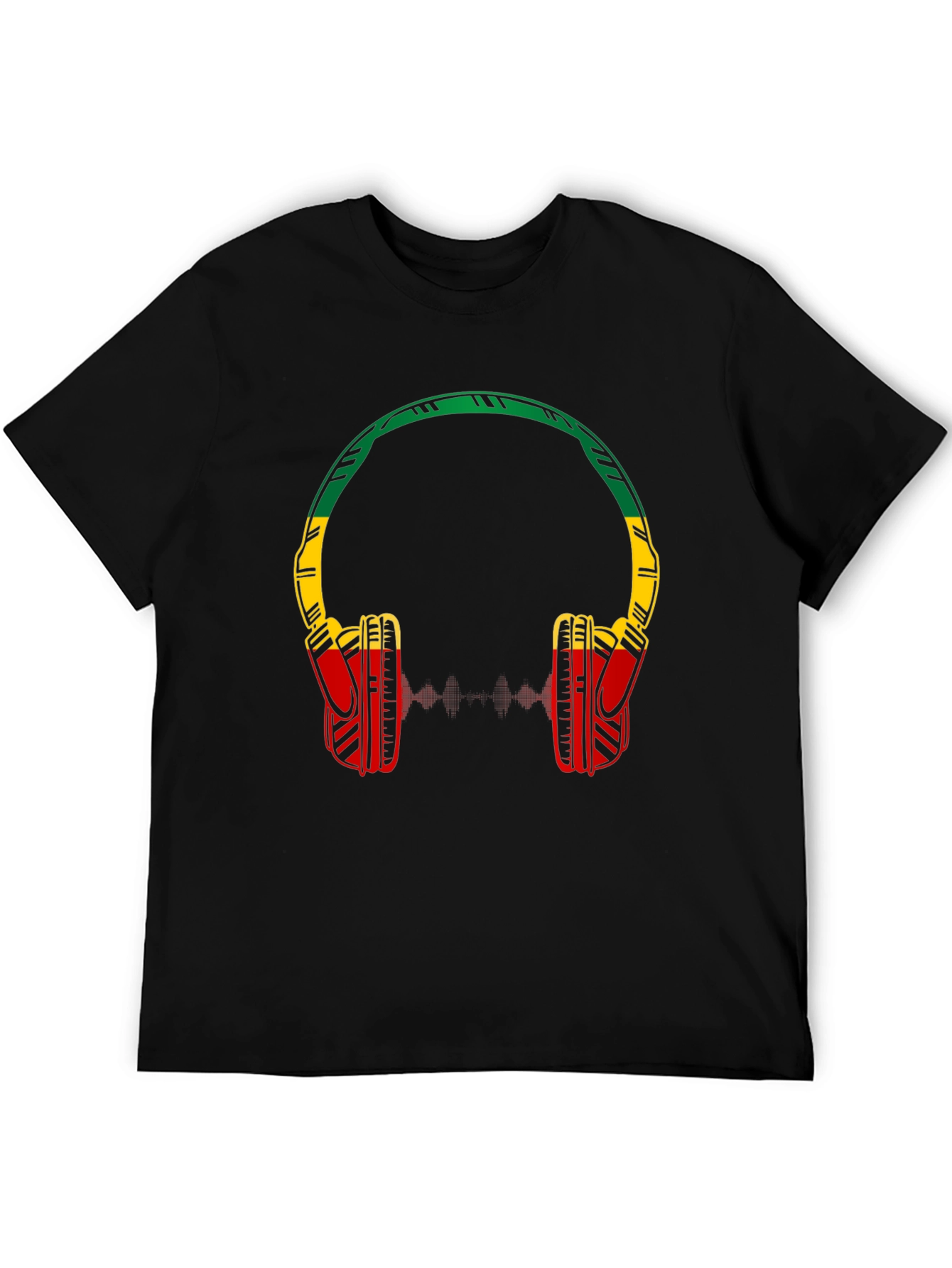 Rasta Headphones Graphic Tee - Music Lovers Shirt
