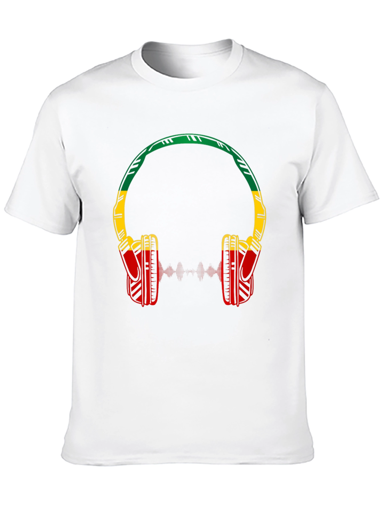 Rasta Headphones Graphic Tee - Music Lovers Shirt