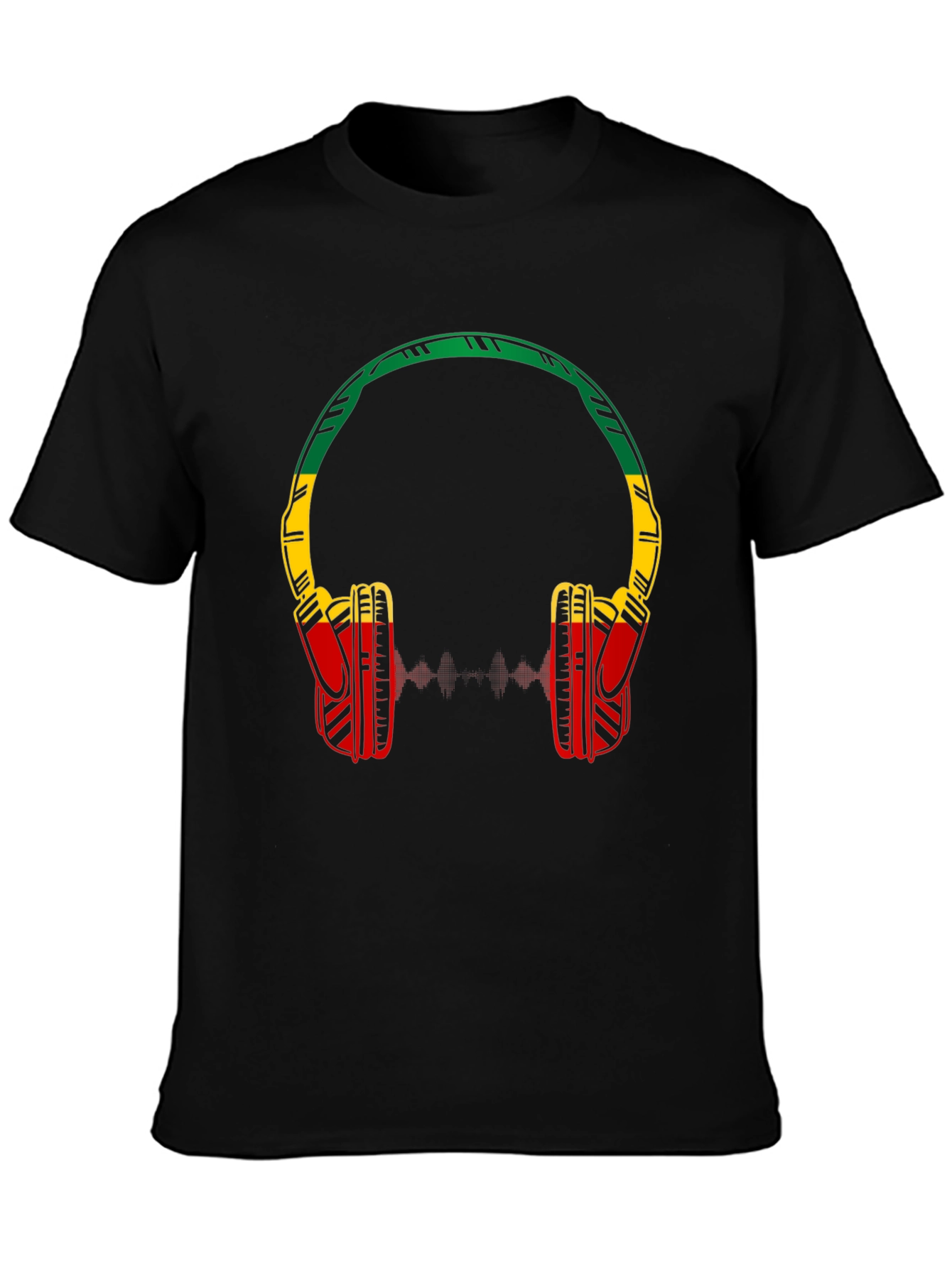 Rasta Headphones Graphic Tee - Music Lovers Shirt