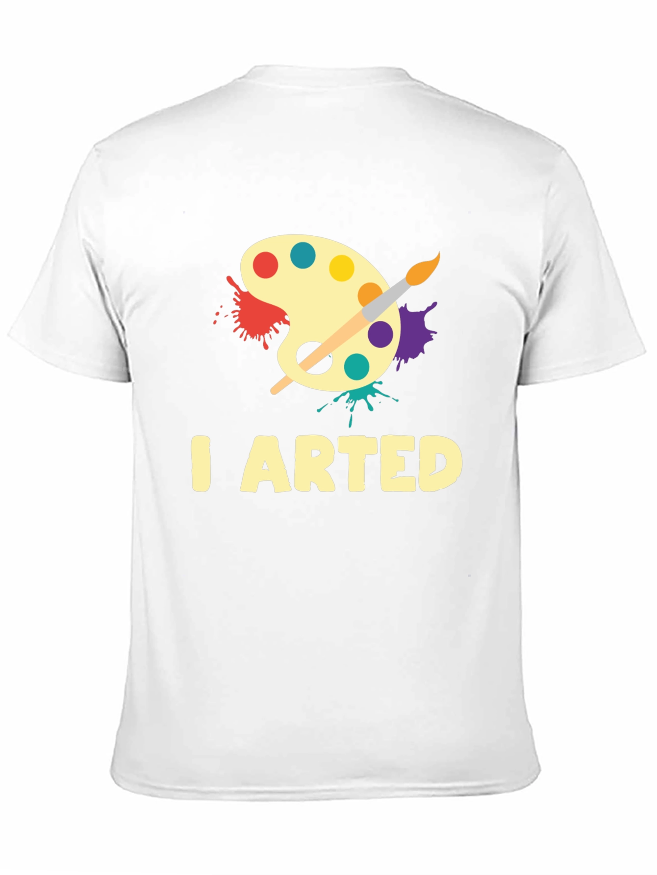 I Arted Black Graphic T-Shirt Artist Palette Tee