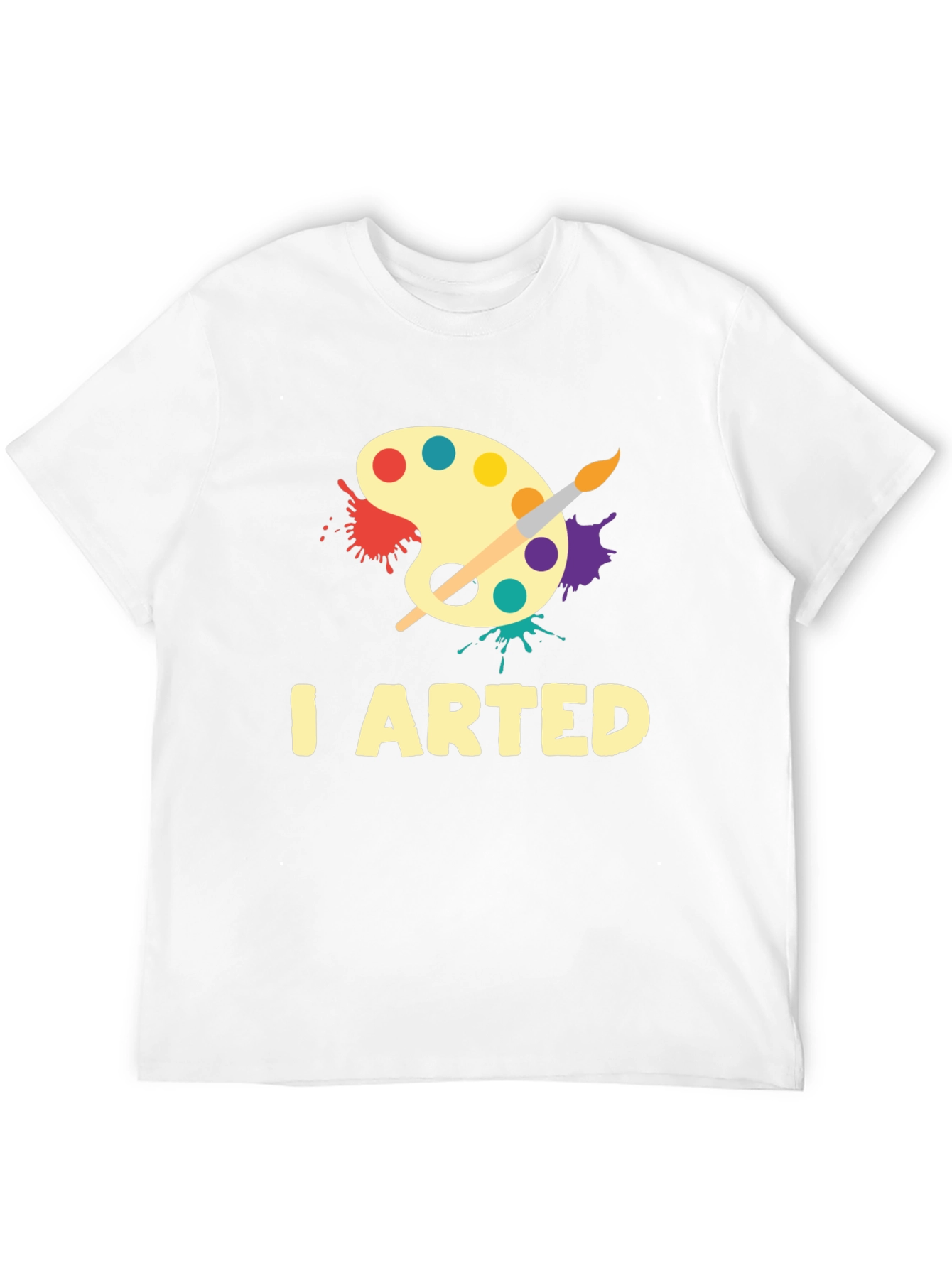 I Arted Black Graphic T-Shirt Artist Palette Tee