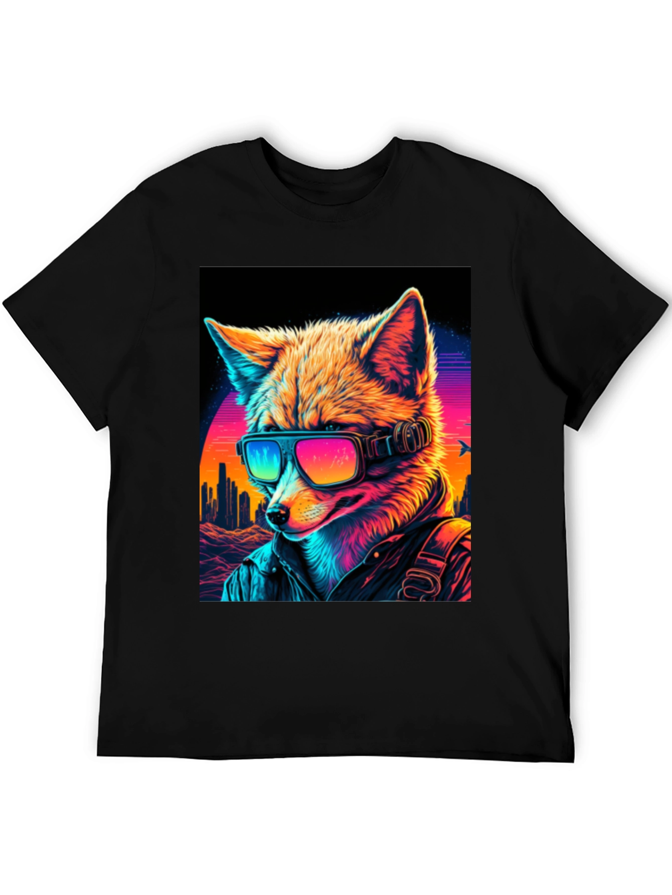 Retro Cyberpunk Fox T-Shirt