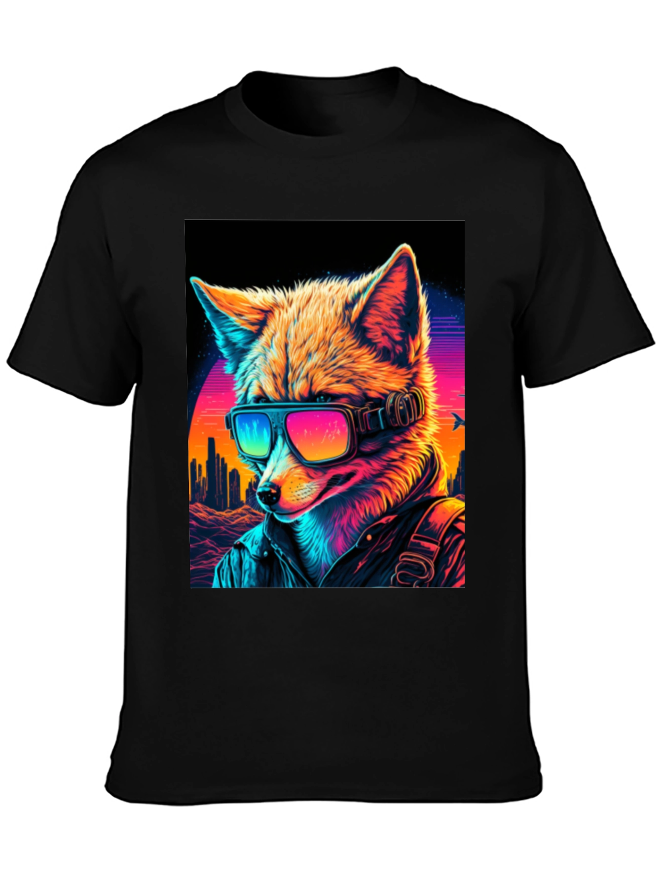 Retro Cyberpunk Fox T-Shirt