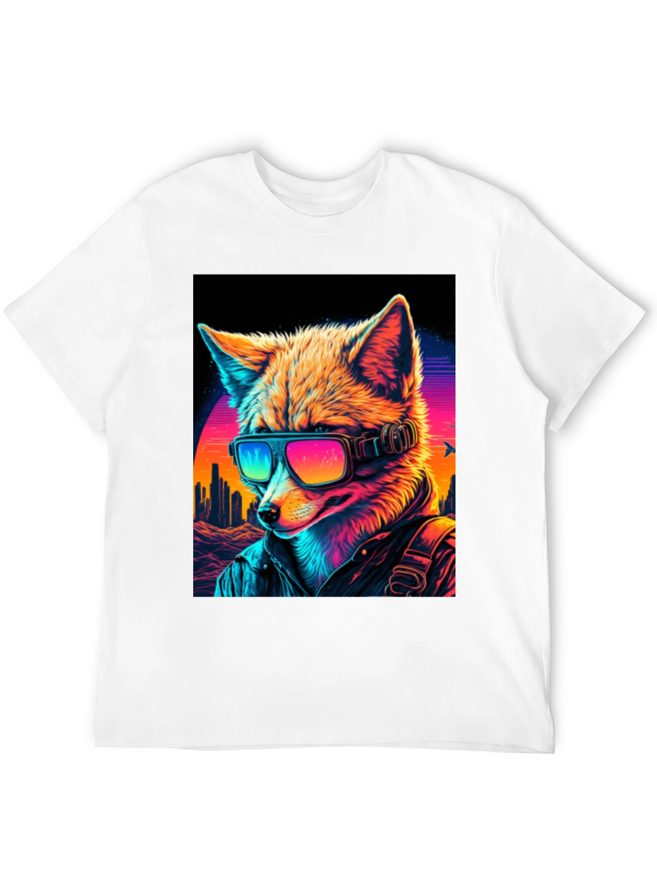 Retro Cyberpunk Fox T-Shirt