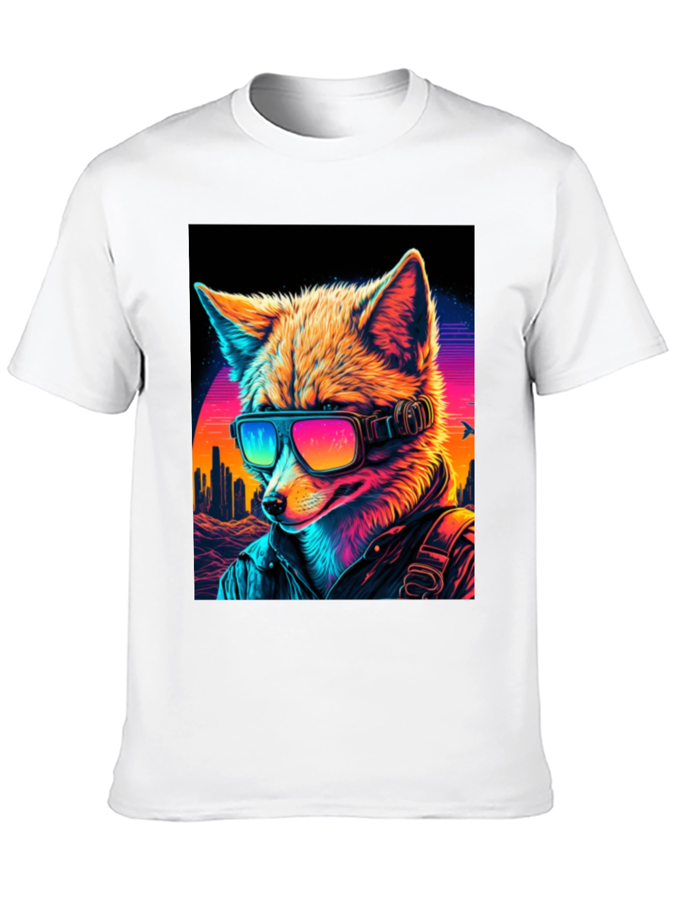Retro Cyberpunk Fox T-Shirt
