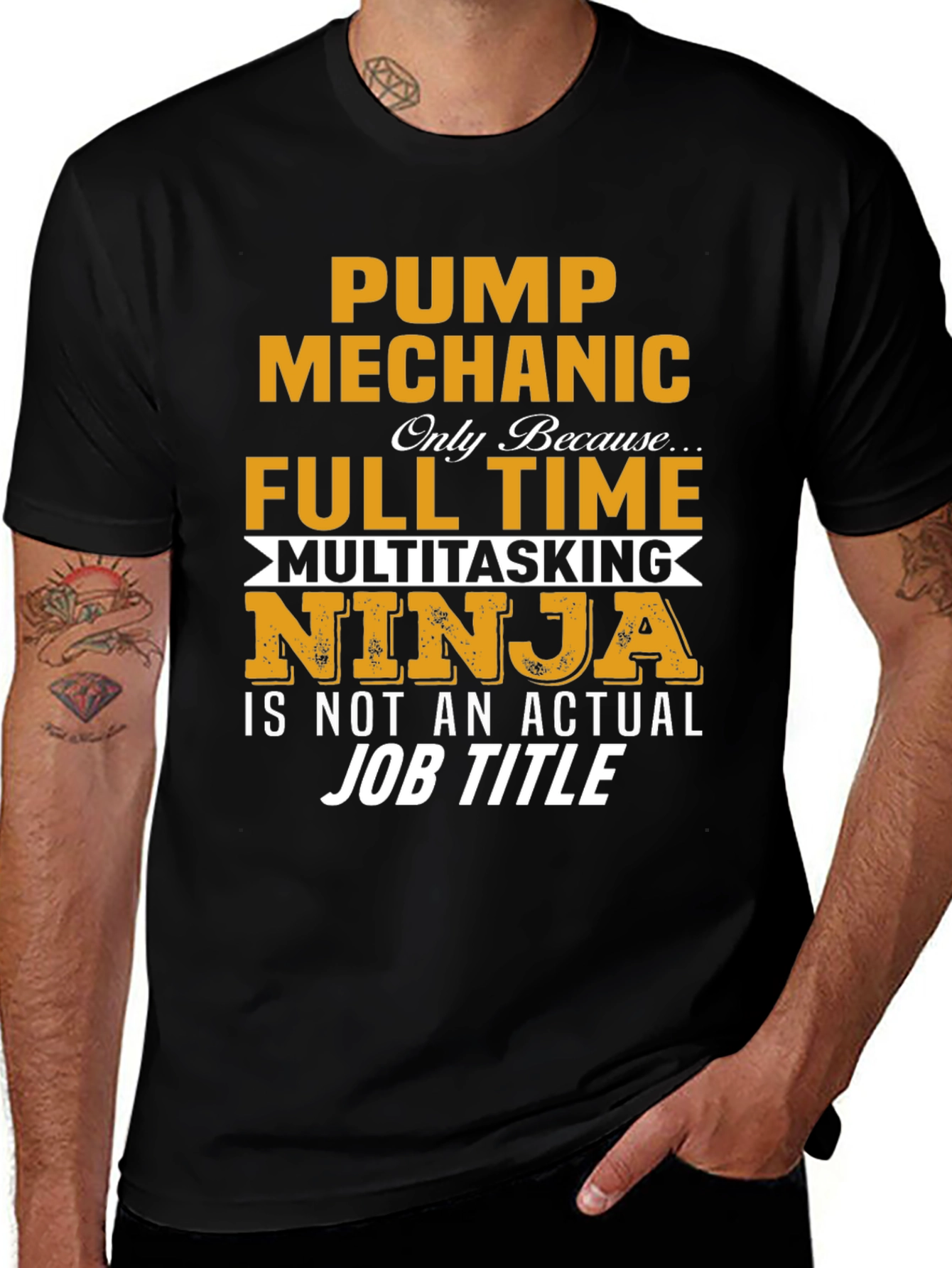 Pump Mechanic Full Time Ninja T-Shirt