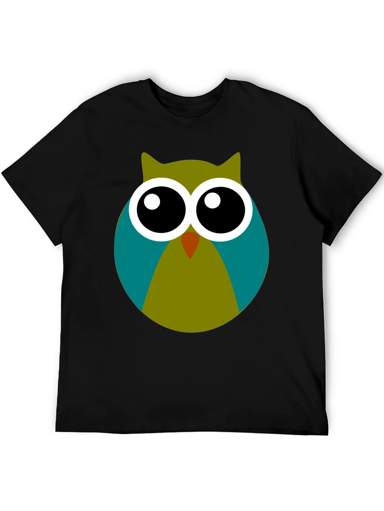 Owl Graphic Print Black T-Shirt
