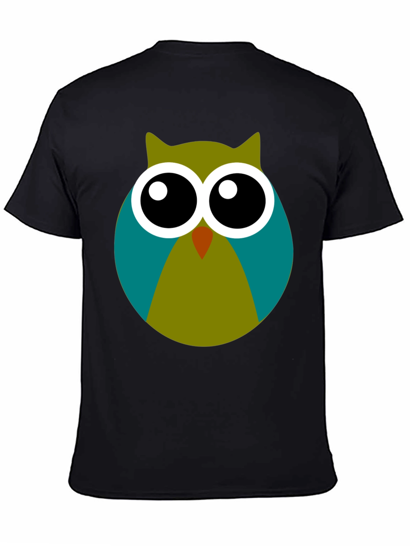 Owl Graphic Print Black T-Shirt