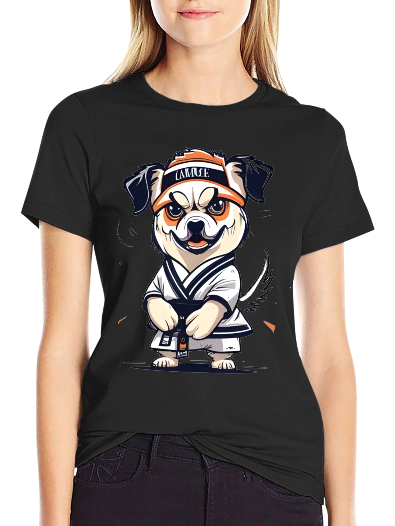 Karate Dog Graphic T-Shirt