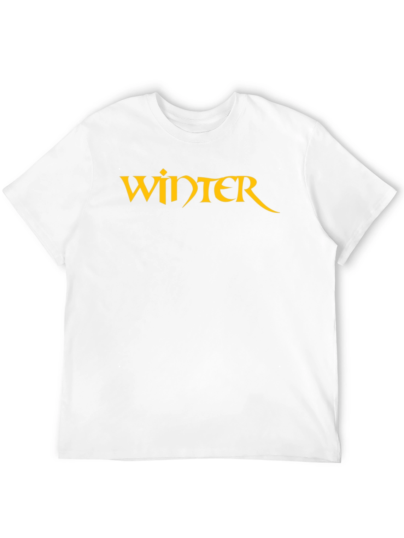 Winter Graphic T-Shirt - Black Cotton Blend Tee