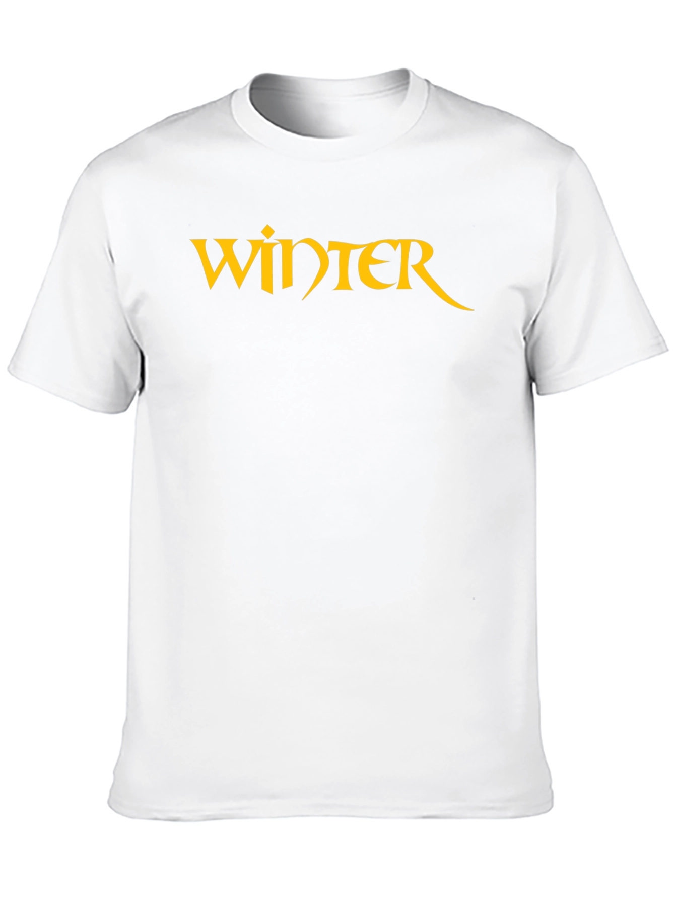 Winter Graphic T-Shirt - Black Cotton Blend Tee