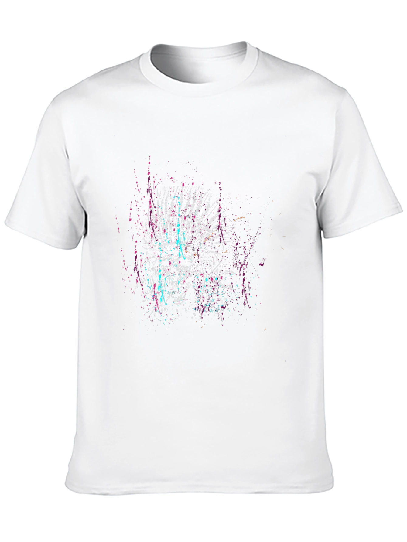 Skull Headdress Graphic Tee - Black