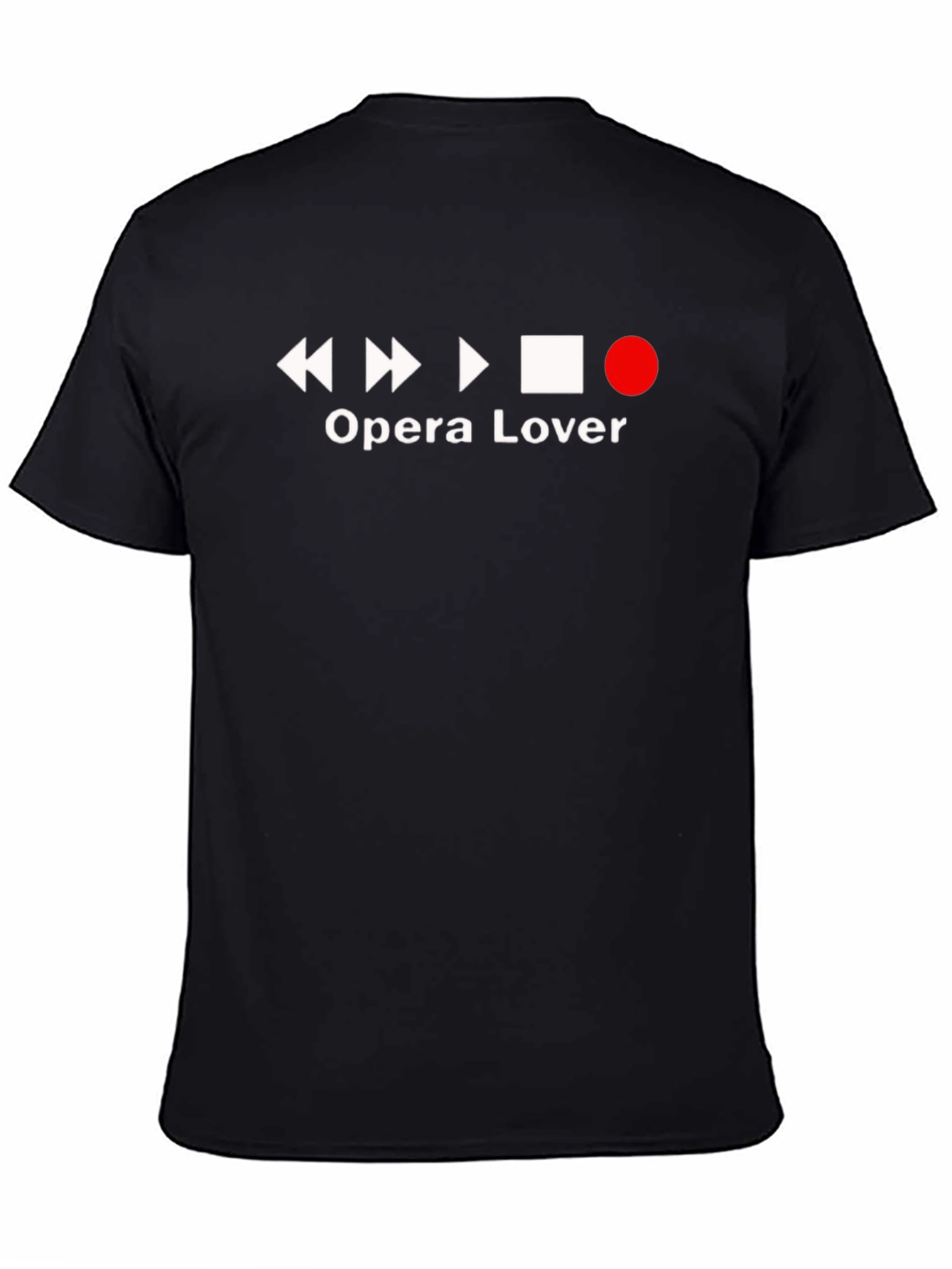 Opera Lover Graphic T-Shirt - Black Casual Tee