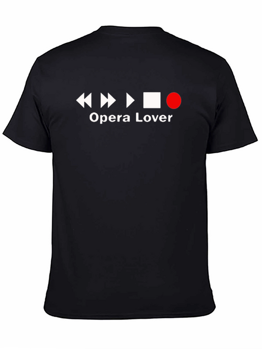 Opera Lover Graphic T-Shirt - Black Casual Tee