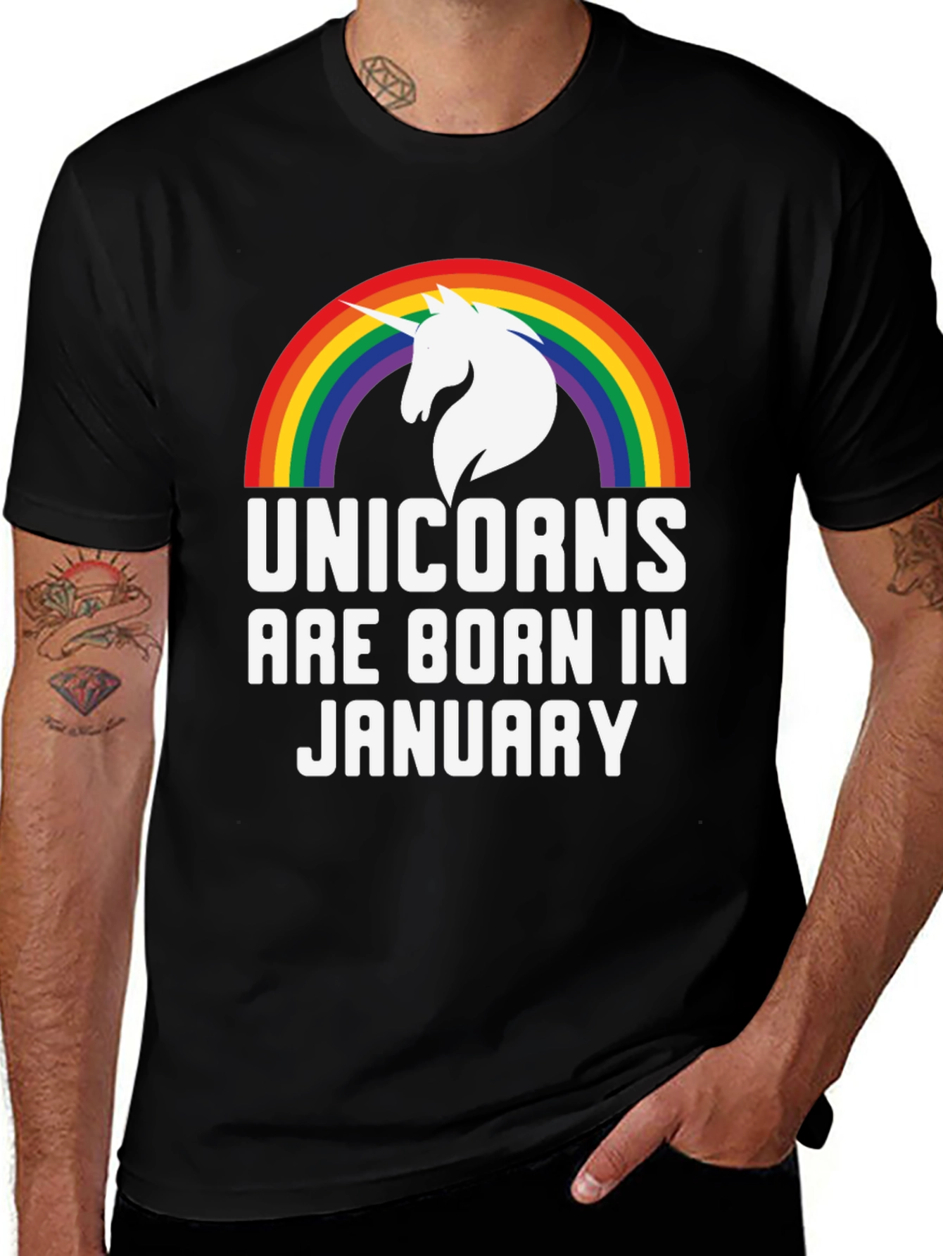 Unicorns Born in January T-Shirt
