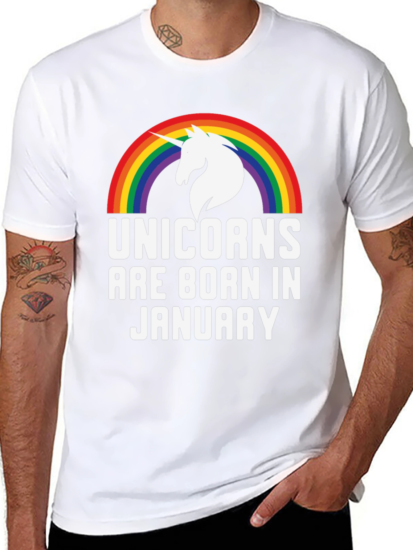 Unicorns Born in January T-Shirt
