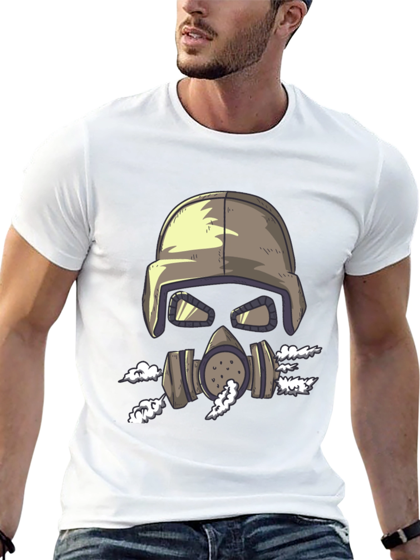 Gas Mask Graphic Tee - Cool Unique Design