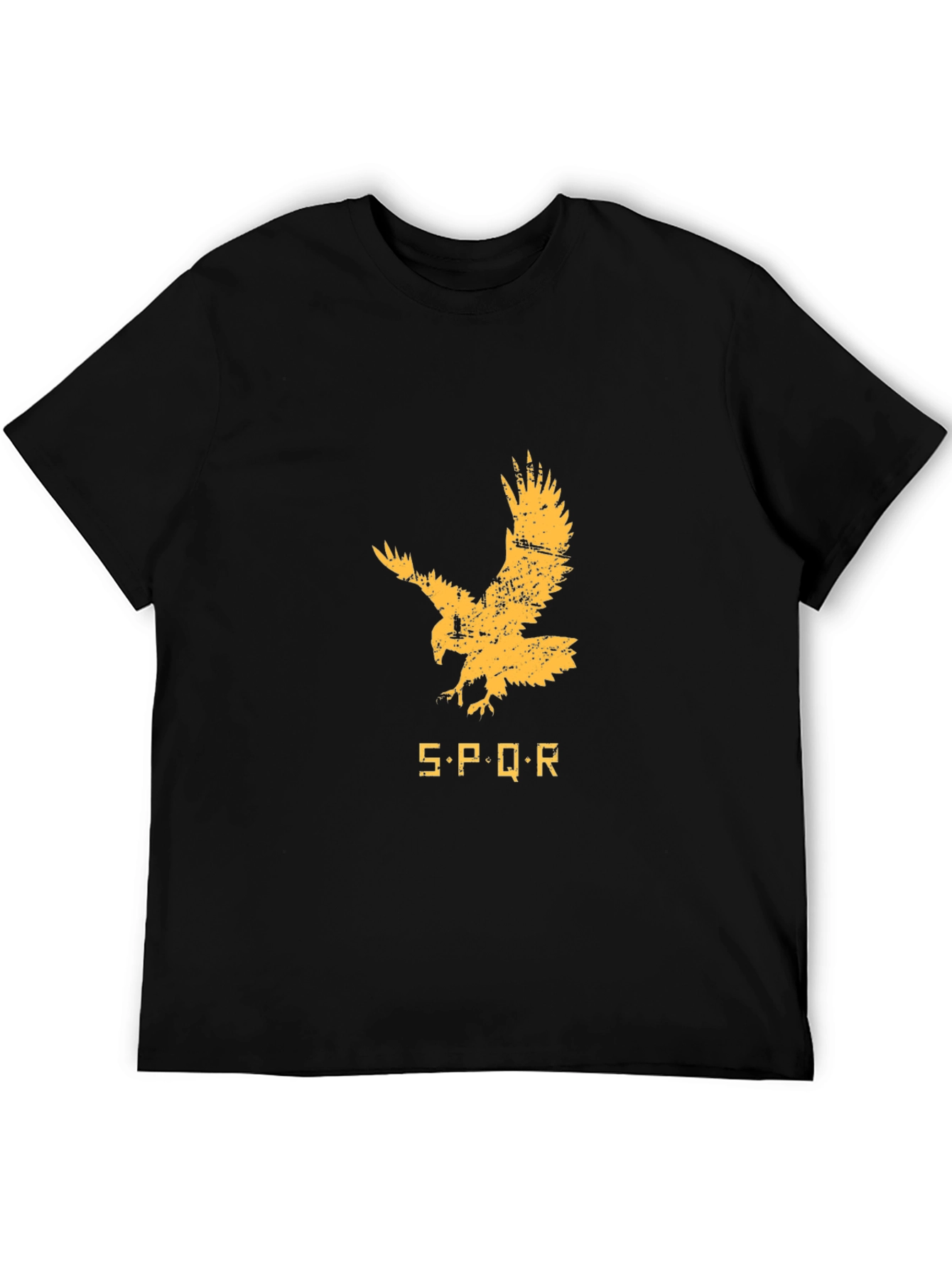 SPQR Eagle Graphic T-Shirt - Black