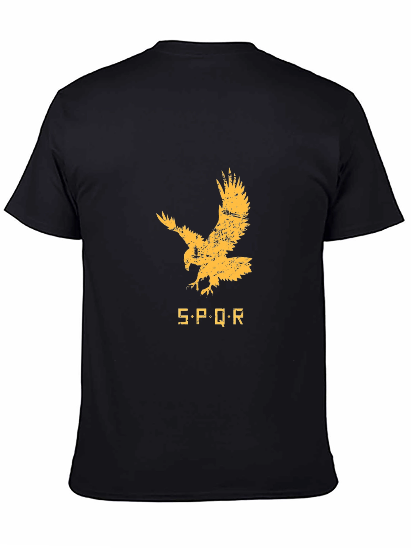 SPQR Eagle Graphic T-Shirt - Black