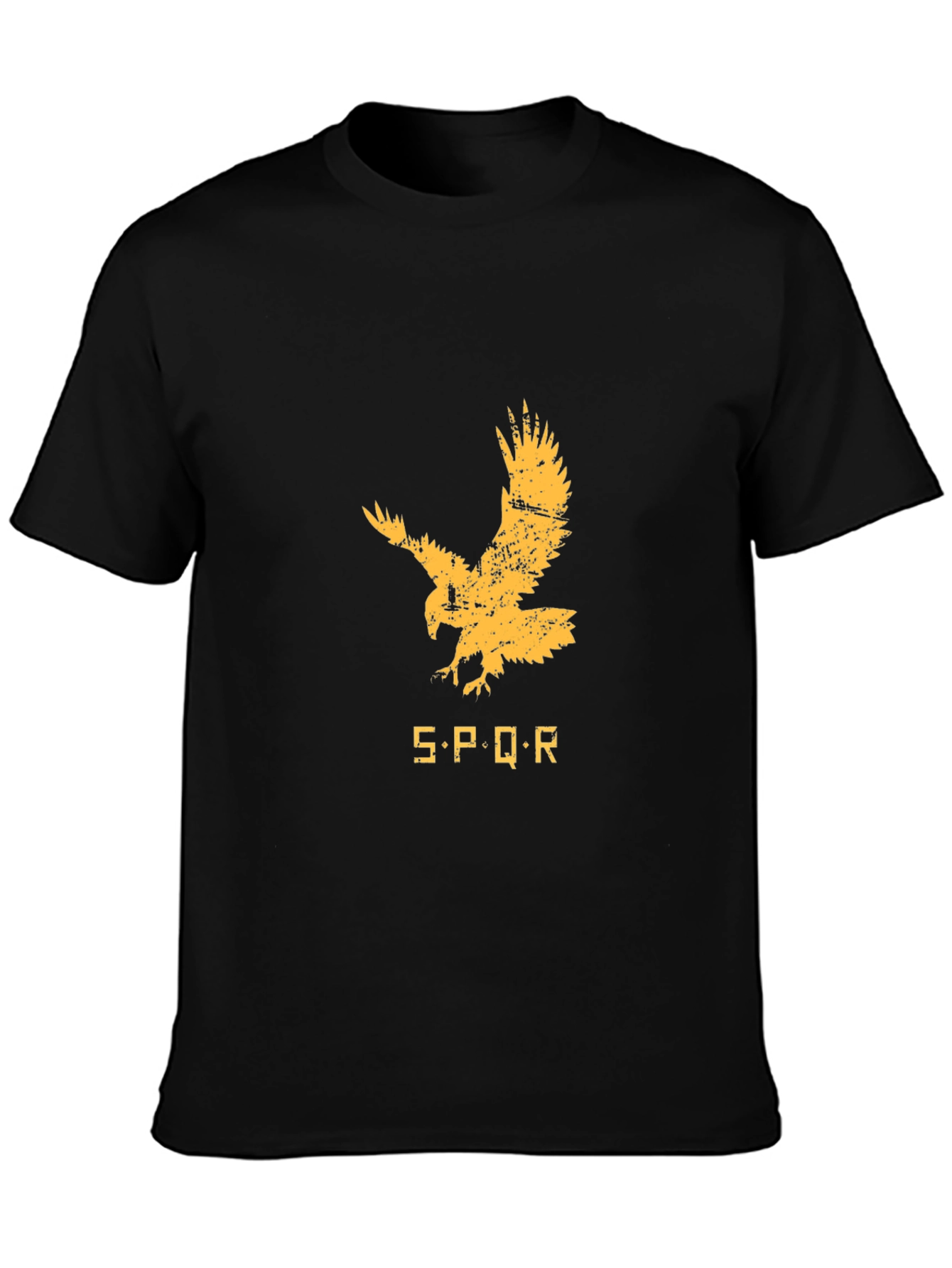 SPQR Eagle Graphic T-Shirt - Black