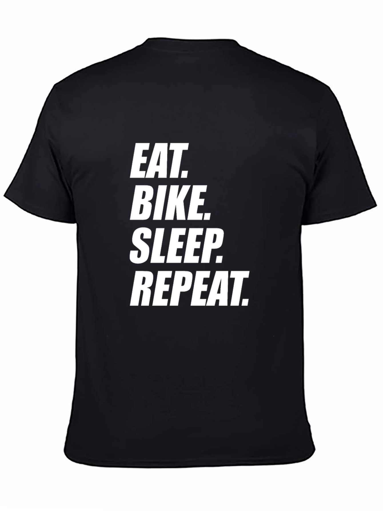 Eat Bike Sleep Repeat - Mens Black T-Shirt