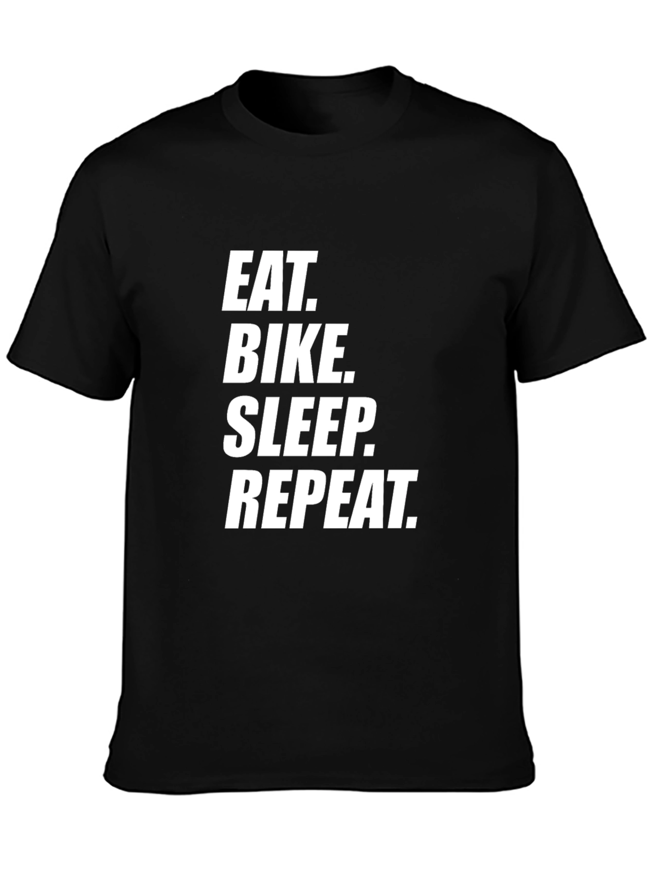 Eat Bike Sleep Repeat - Mens Black T-Shirt