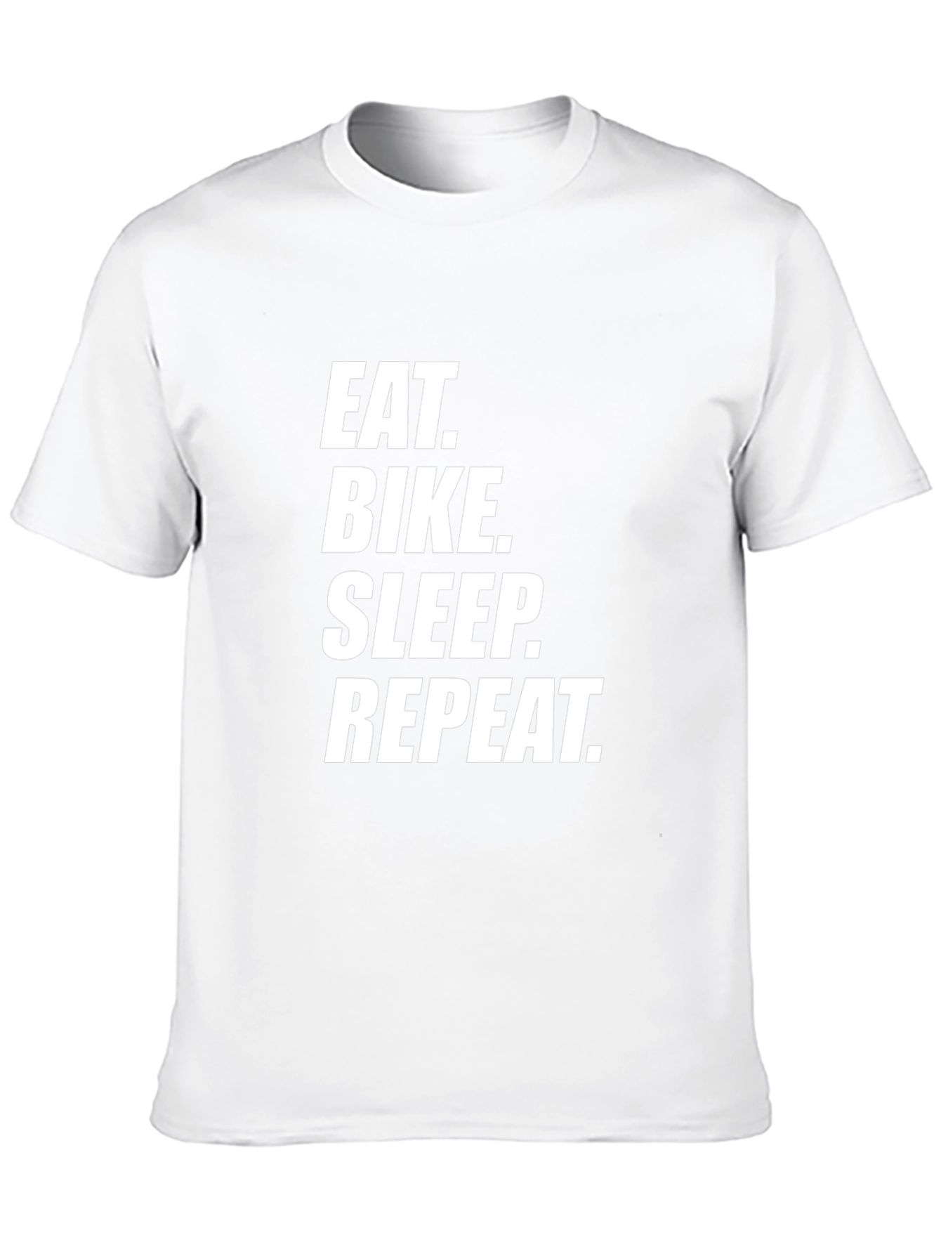 Eat Bike Sleep Repeat - Mens Black T-Shirt