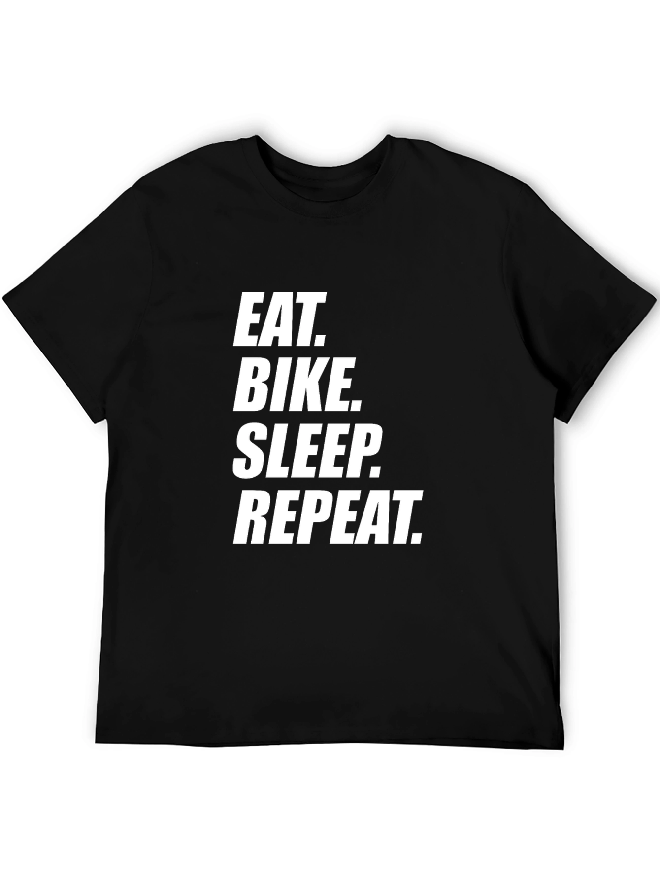 Eat Bike Sleep Repeat - Mens Black T-Shirt