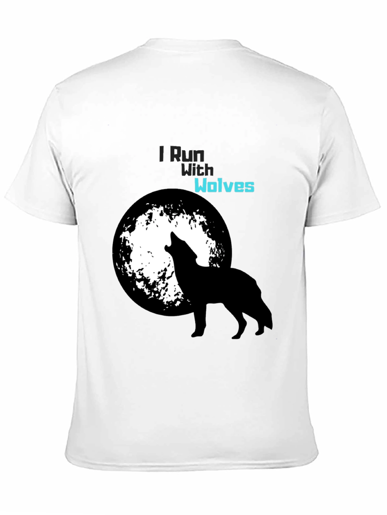 I Run With Wolves Black T-Shirt