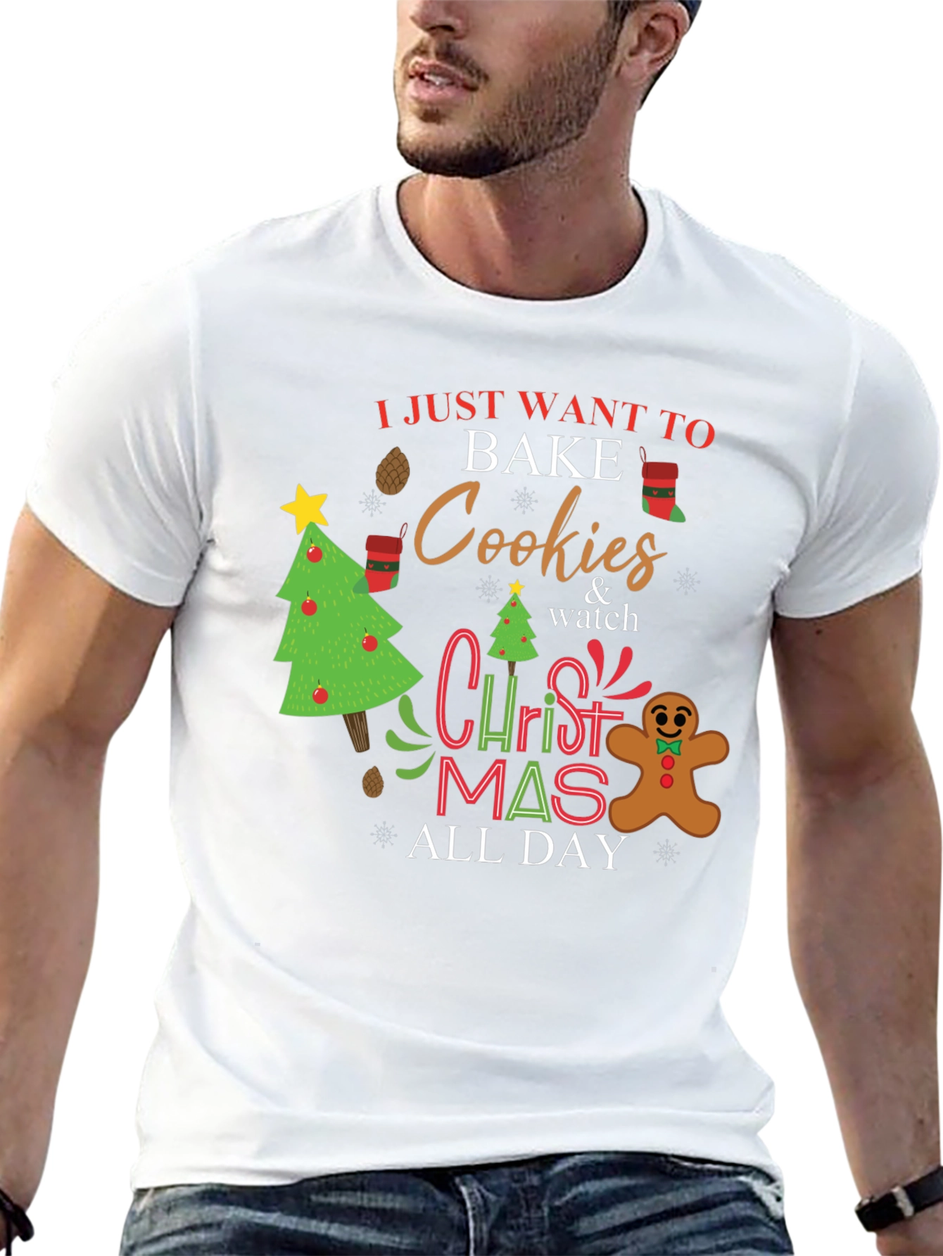 Christmas Baking T-Shirt: Bake Cookies All Day