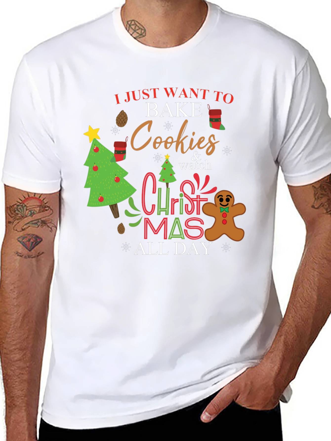 Christmas Baking T-Shirt: Bake Cookies All Day