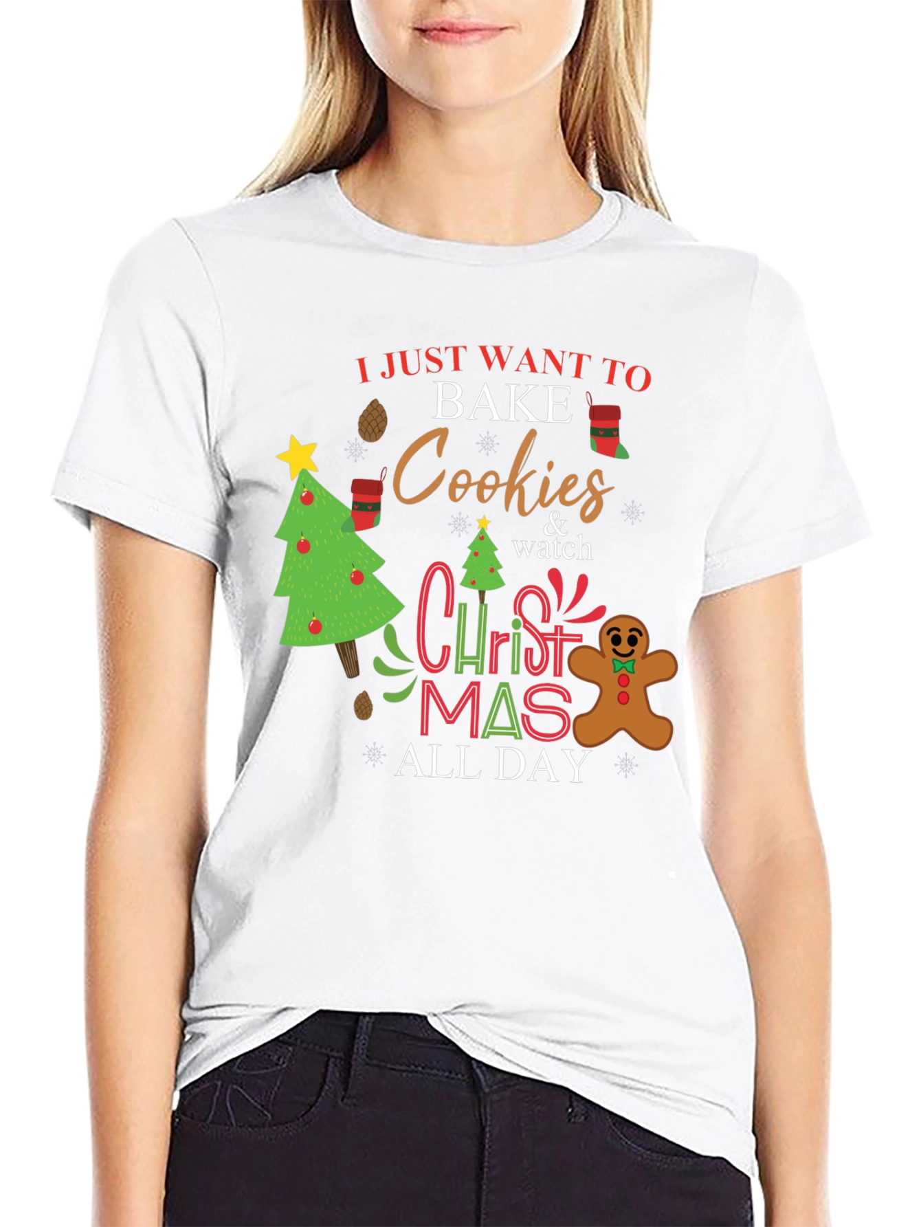 Christmas Baking T-Shirt: Bake Cookies All Day