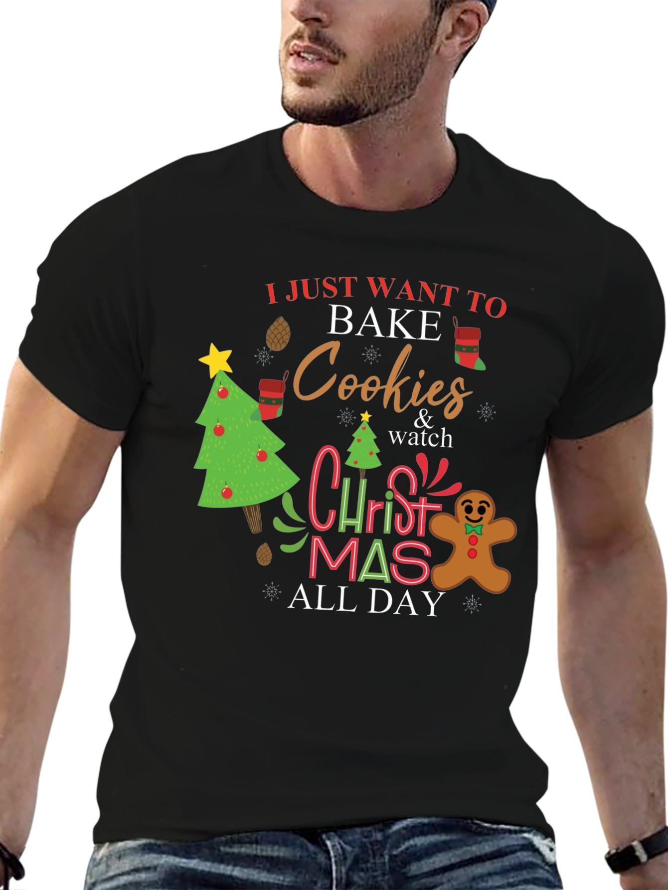 Christmas Baking T-Shirt: Bake Cookies All Day