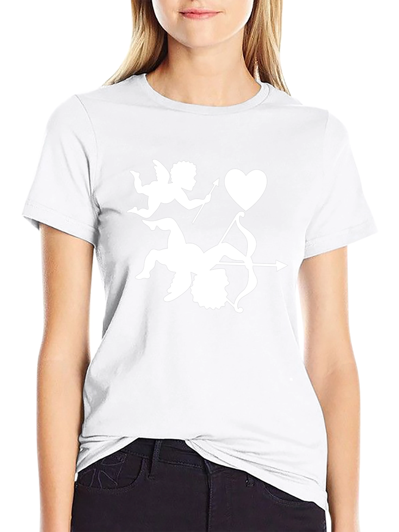 Cupids Arrow Valentines Day Black T-Shirt
