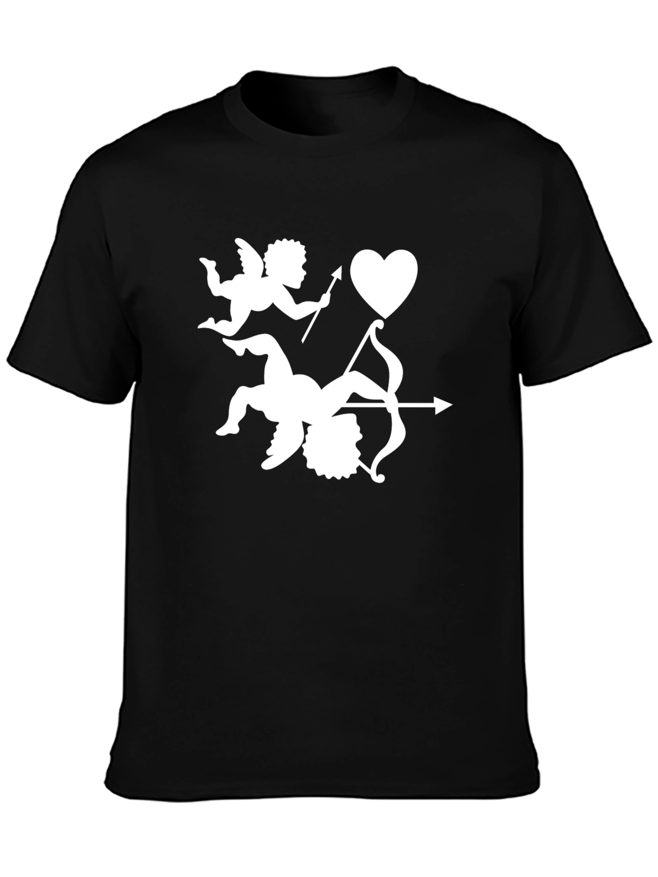 Cupids Arrow Valentines Day Black T-Shirt