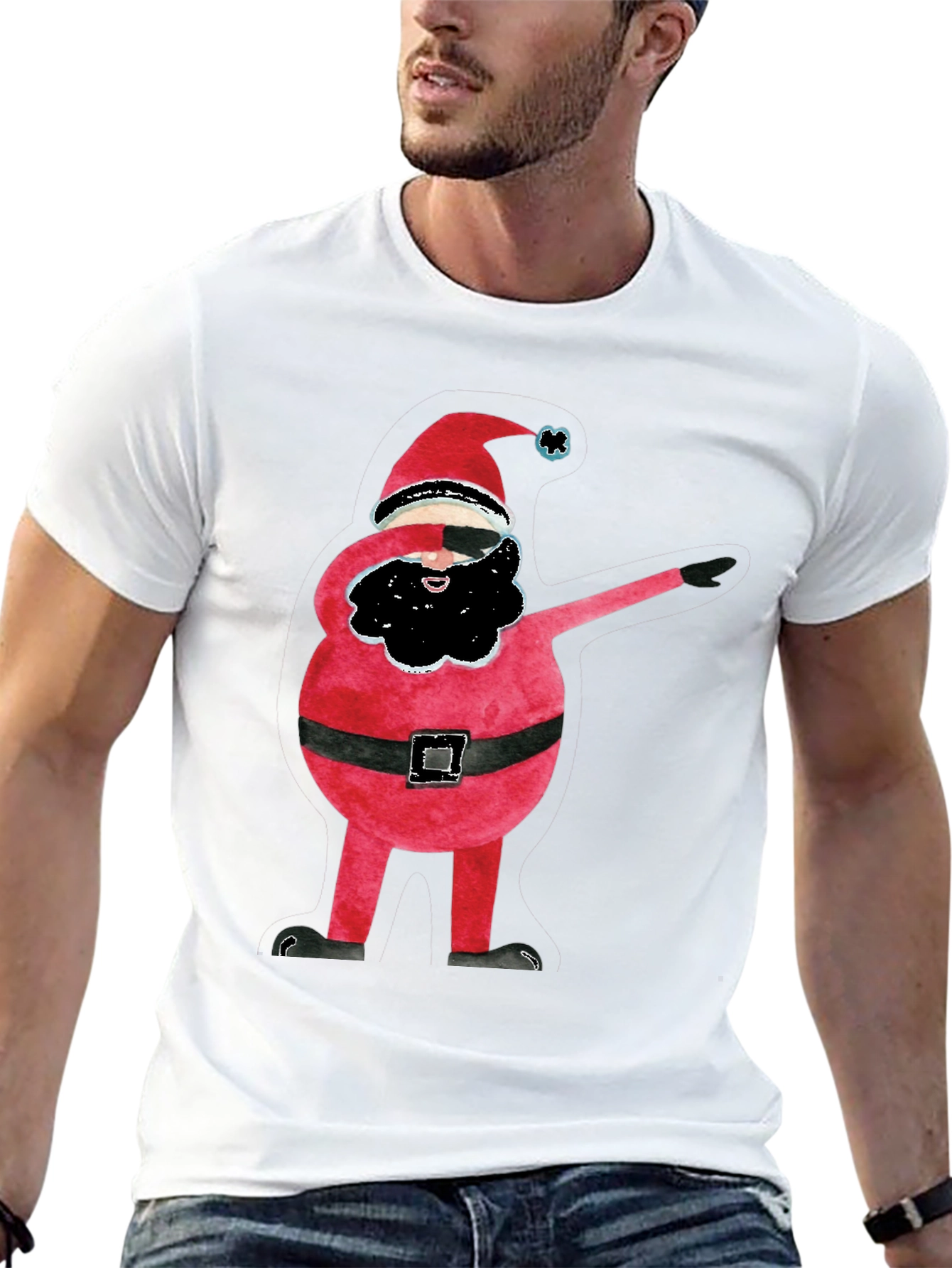 Dabbing Santa T-Shirt - Christmas Holiday Tee