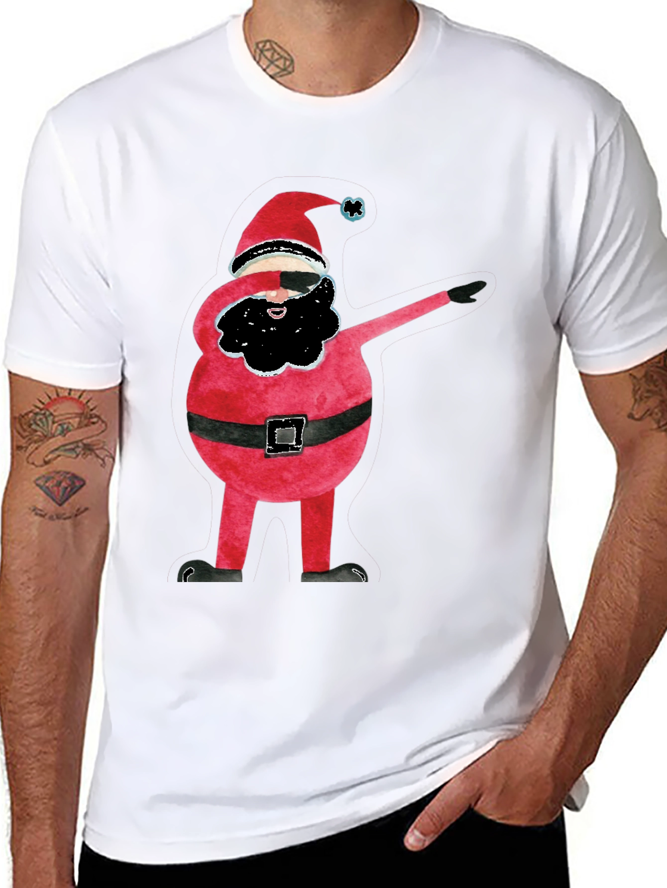 Dabbing Santa T-Shirt - Christmas Holiday Tee