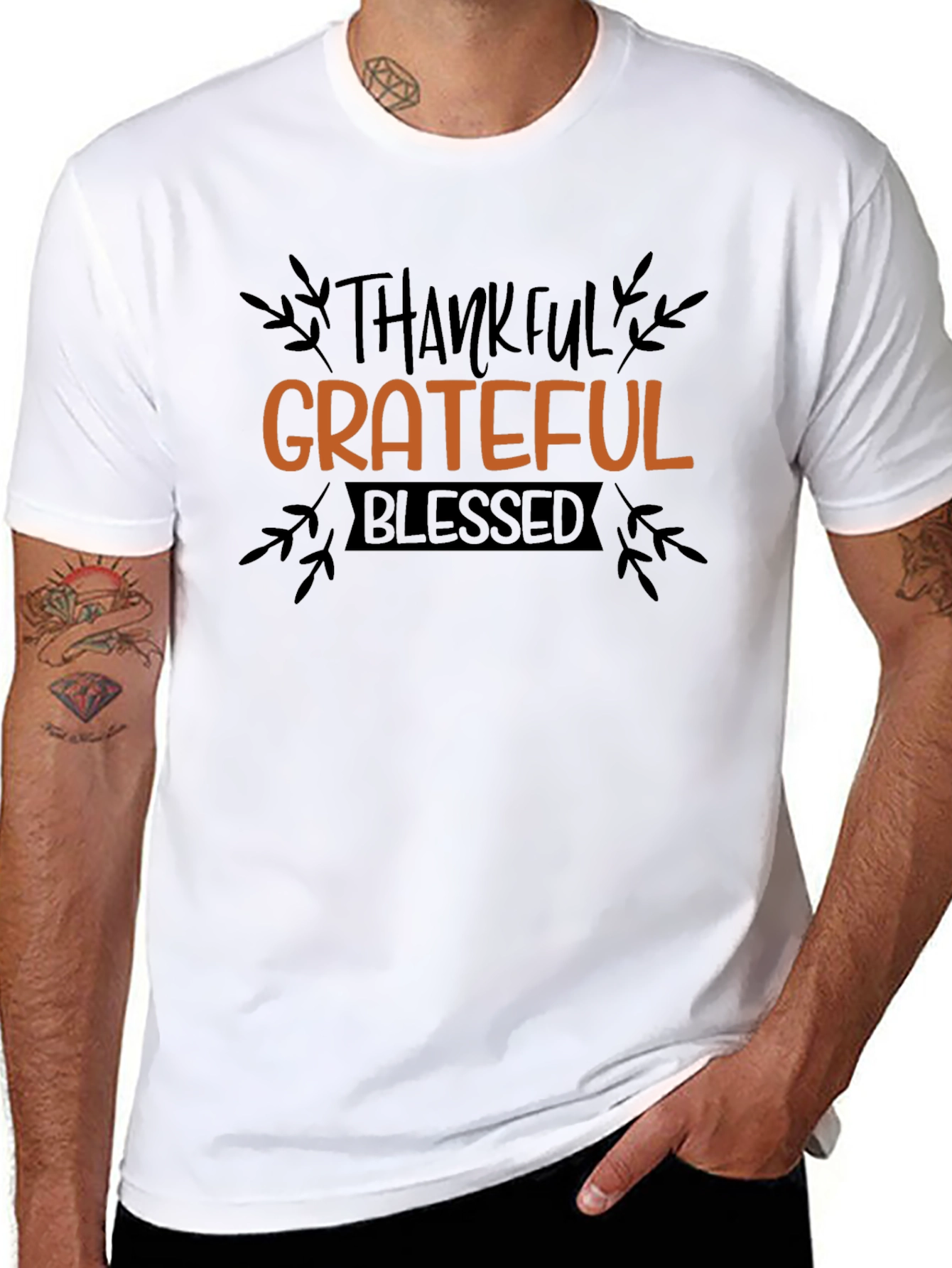 Thankful Grateful Blessed Graphic Tee