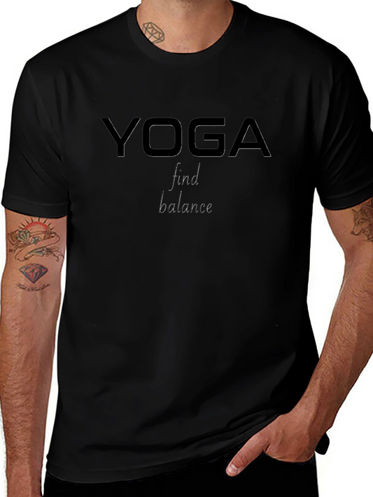 Yoga Find Balance Graphic Tee - Black T-Shirt