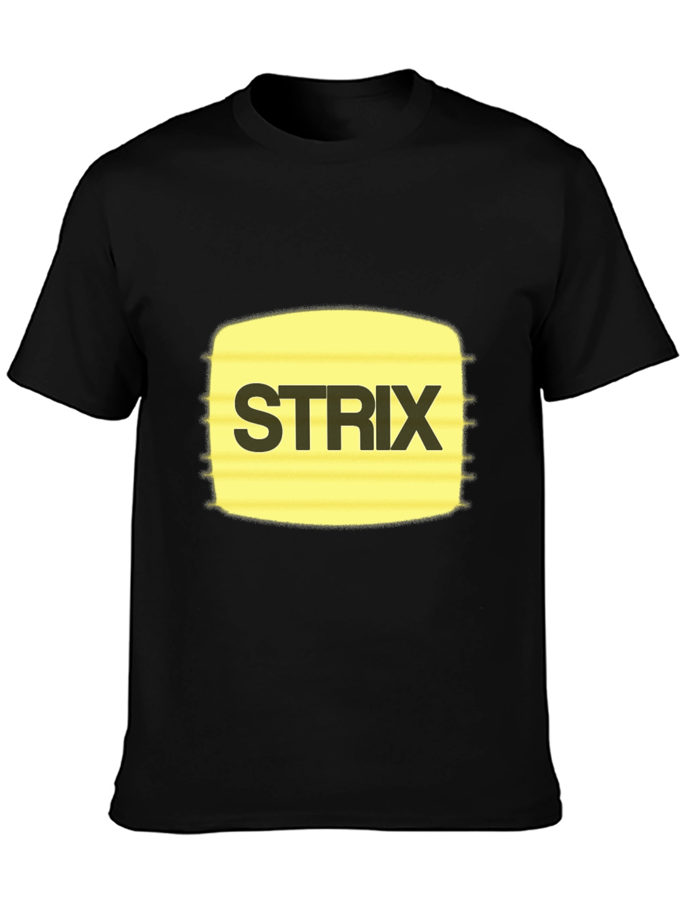 Strix Graphic Tee - Black Cotton Casual T-Shirt