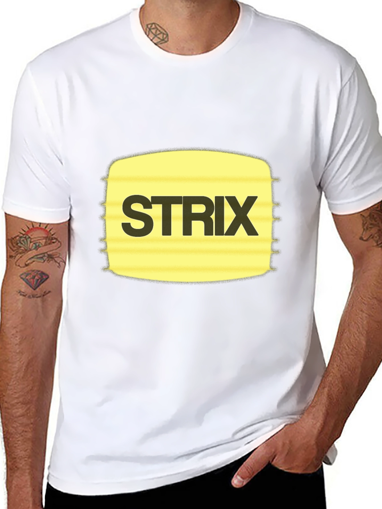 Strix Graphic Tee - Black Cotton Casual T-Shirt