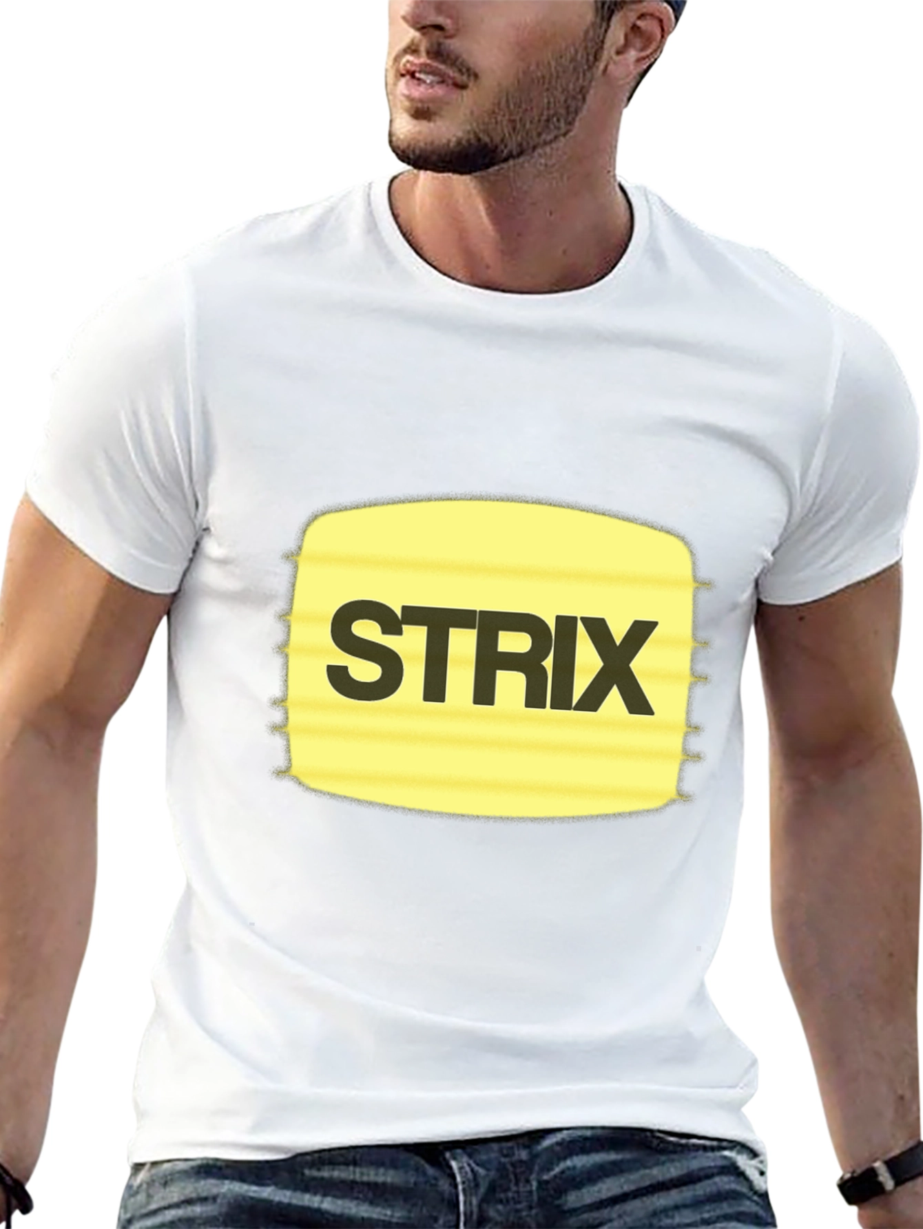Strix Graphic Tee - Black Cotton Casual T-Shirt